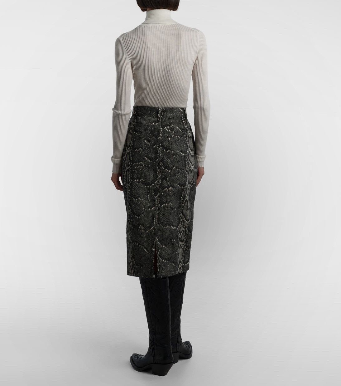 Tornado Mart 💥Ann Max Italy Snake Print Skirt Size 30" / US 8 / IT 44 - 2 Thumbnail