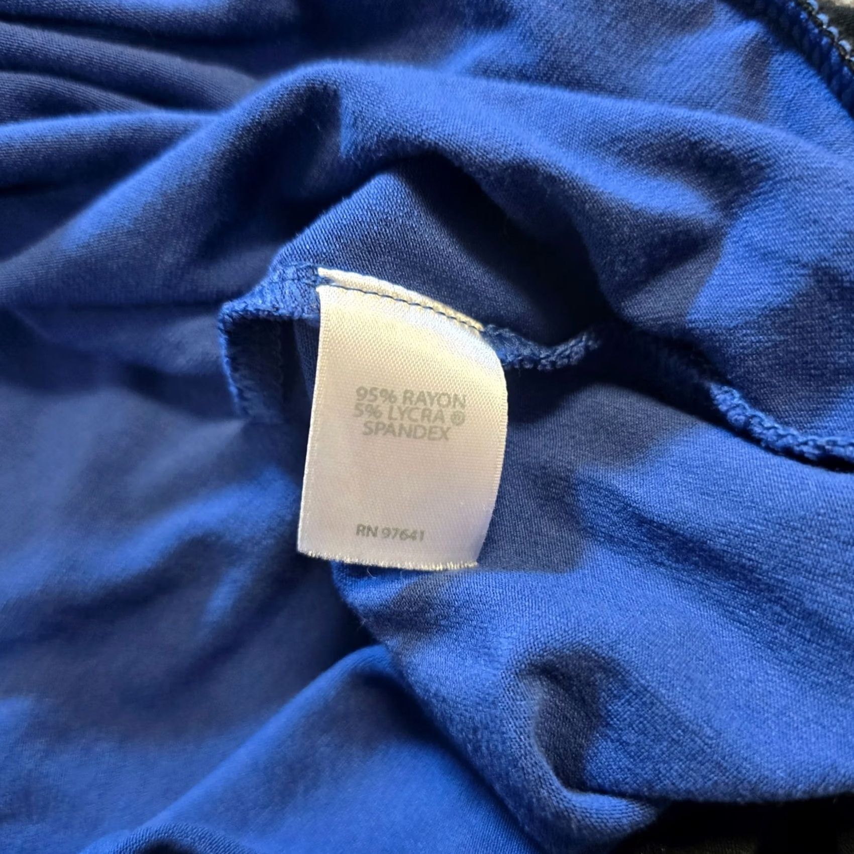 J. Jill J. Jill Top Women L Blue Boxy Stretch Wearever Short Sleeve Basic Shirt, Round Neck, Knit, Regular Fit, Casual Size L / US 10 / IT 46 - 7 Thumbnail