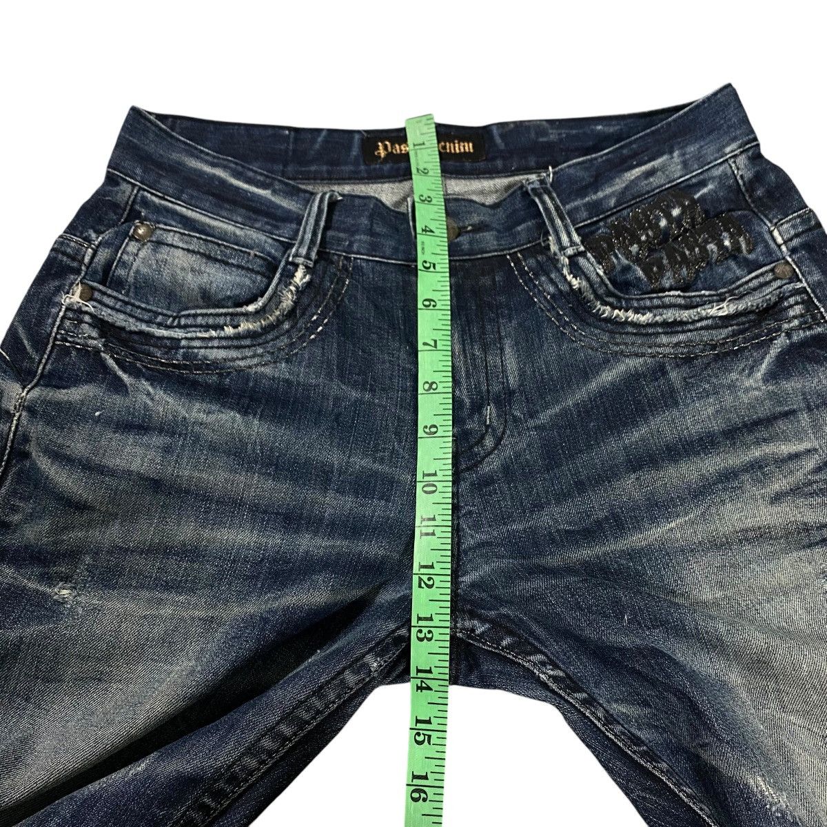 If Six Was Nine × Japanese Brand × Le Grande Bleu (L.G.B.) Pasta Denim Distressed Size 32 Blue Black Colour Size US 32 / EU 48 - 16 Thumbnail