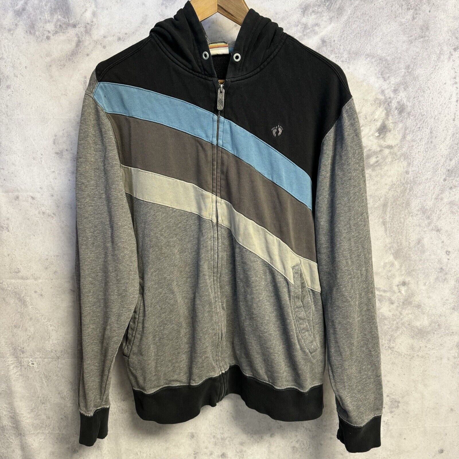 Hang Ten Hang Ten Hoodie Mens Medium Gray Full Zip Surf Skate Streetw Size US M / EU 48-50 / 2 - 1 Thumbnail