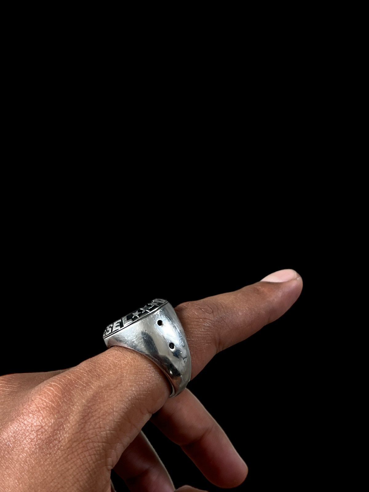 Diesel Y2K Diesel Steel Ring Size ONE SIZE - 8 Thumbnail