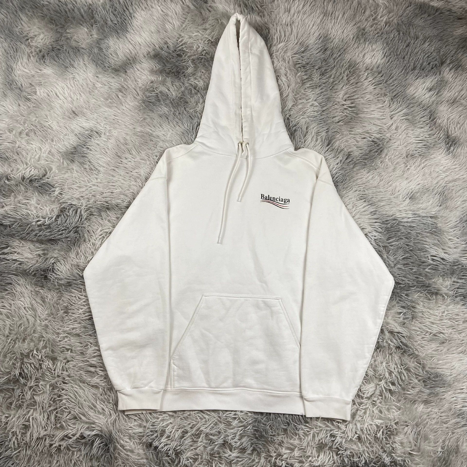 Balenciaga White Wave Coke Logo Hoodie - dmc