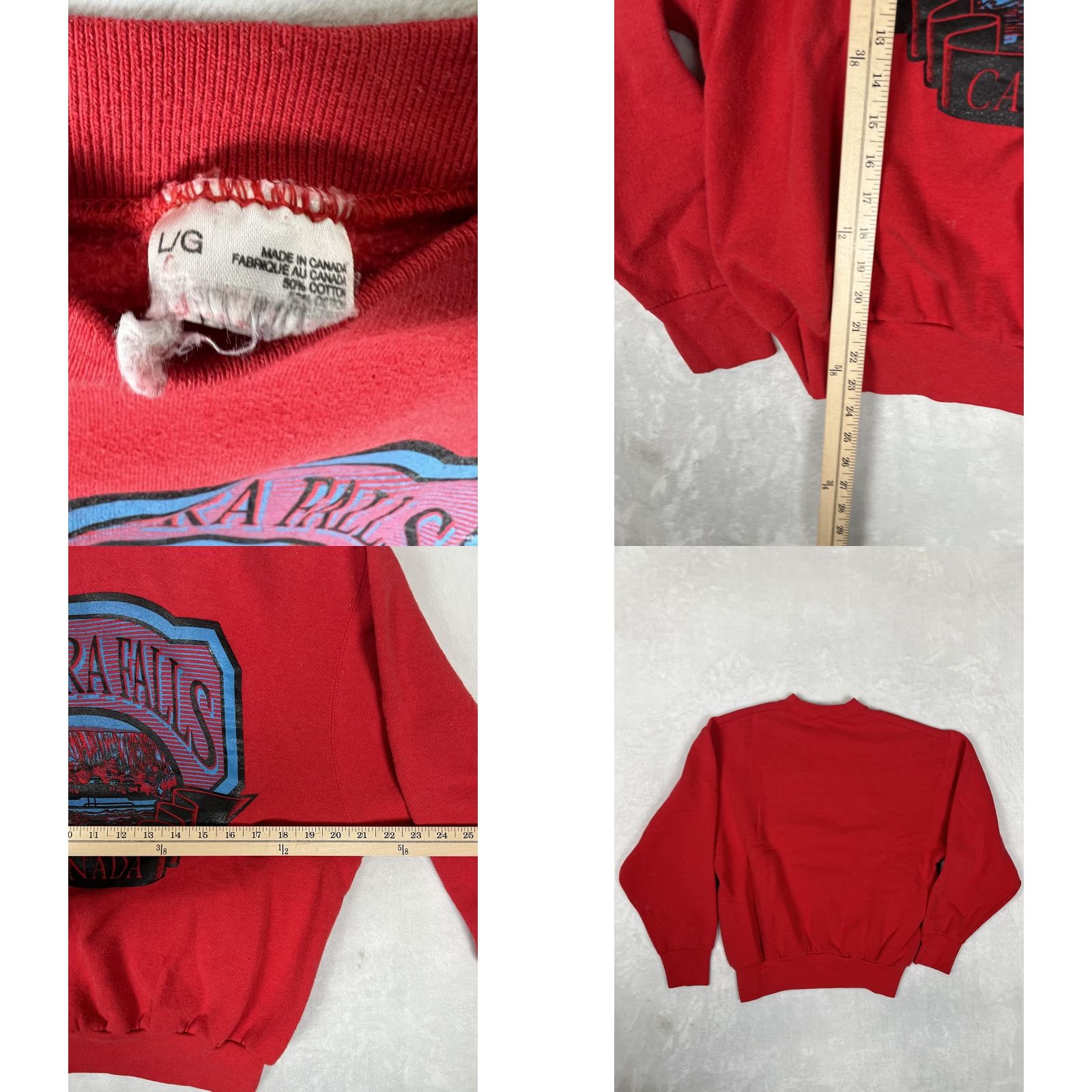 Vintage VINTAGE Niagara Falls Canada Sweatshirt Mens Large Red Crewneck Pullover 90s Size US L / EU 52-54 / 3 - 8 Thumbnail