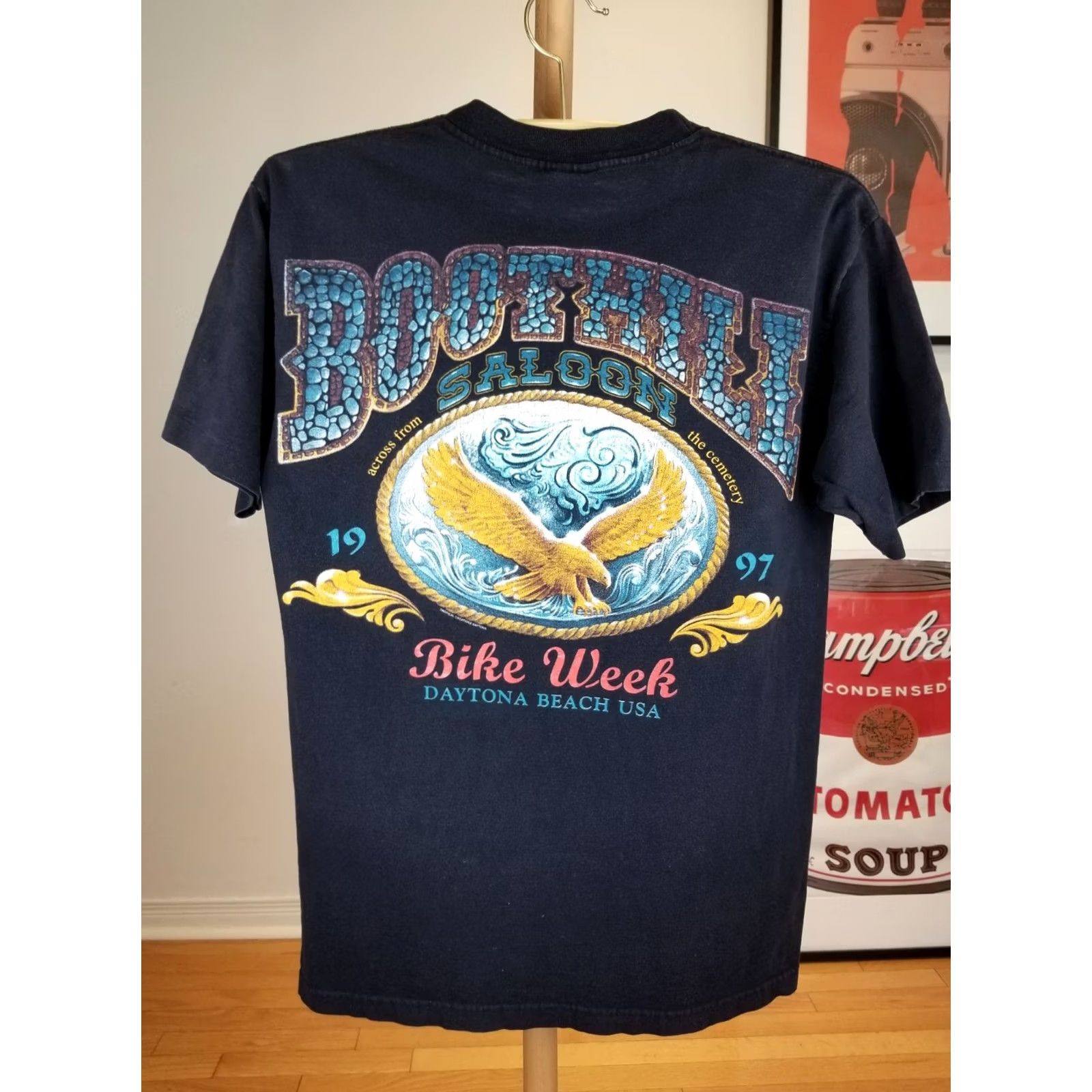 Vintage VINTAGE 97' BOOT HILL SALOON BIKE WEEK ONE POCKET BLACK COTTON T-SHIRT SZ MEDIUM Size US M / EU 48-50 / 2 - 2 Thumbnail