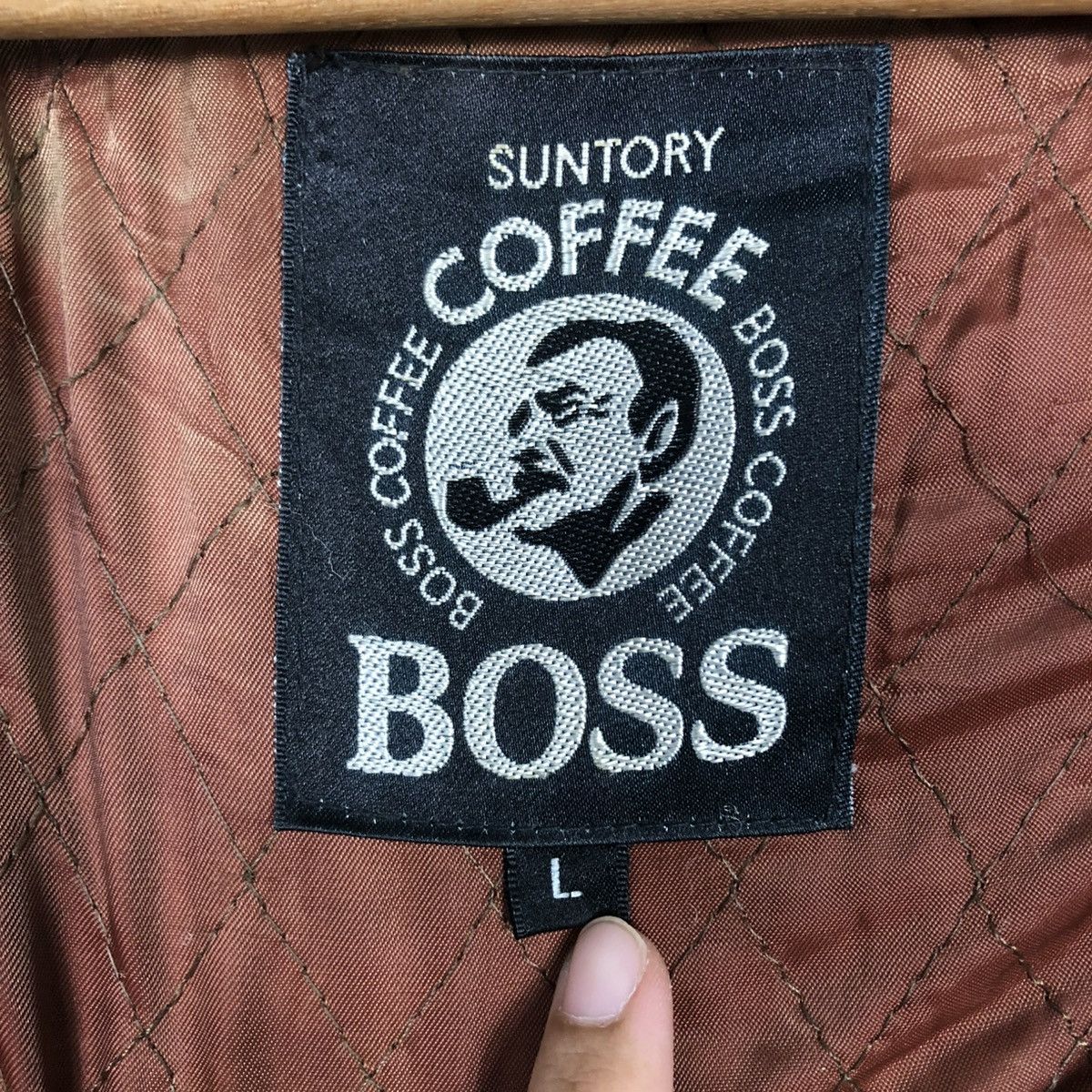 Japanese Brand 🔥VINTAGE GENUINE LEATHER JACKET SUNTORY COFFEE BOSS BIG LOGO Size US L / EU 52-54 / 3 - 22 Thumbnail