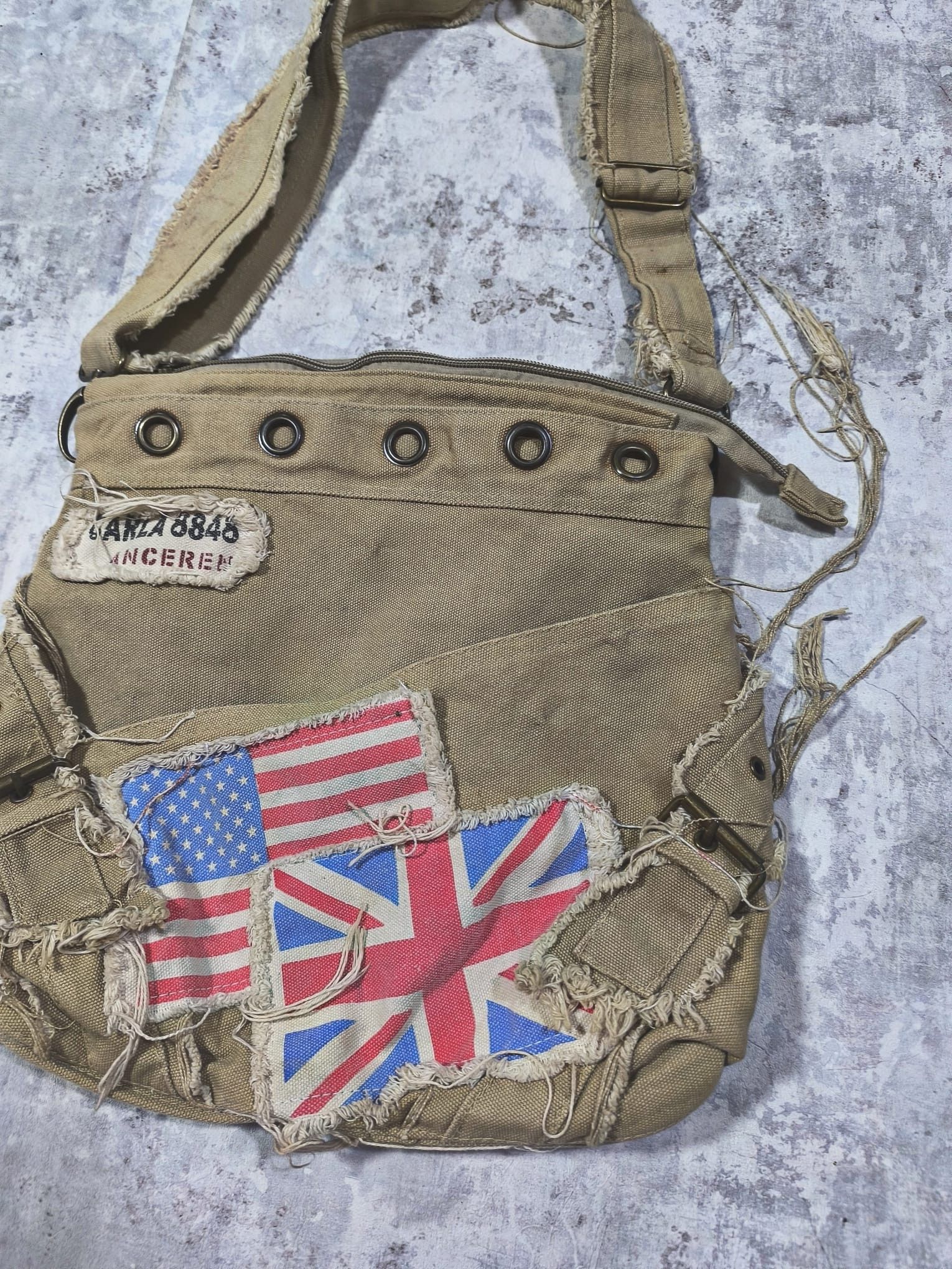 Hysteric Glamour grunge army distressed raf simons style shoulder tote bag Size ONE SIZE - 2 Thumbnail