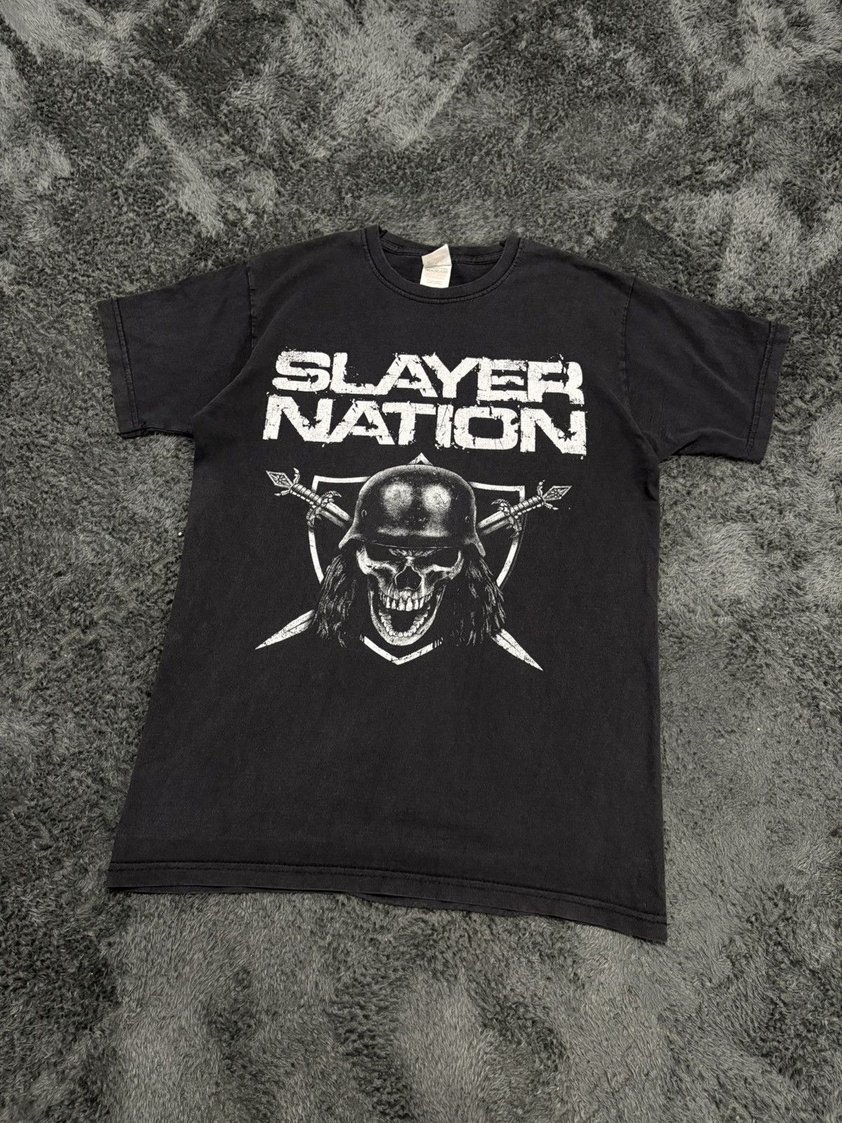 Band Tees Vintage Slayer Nation Rock Tee Size US S / EU 44-46 / 1 - 1 Thumbnail