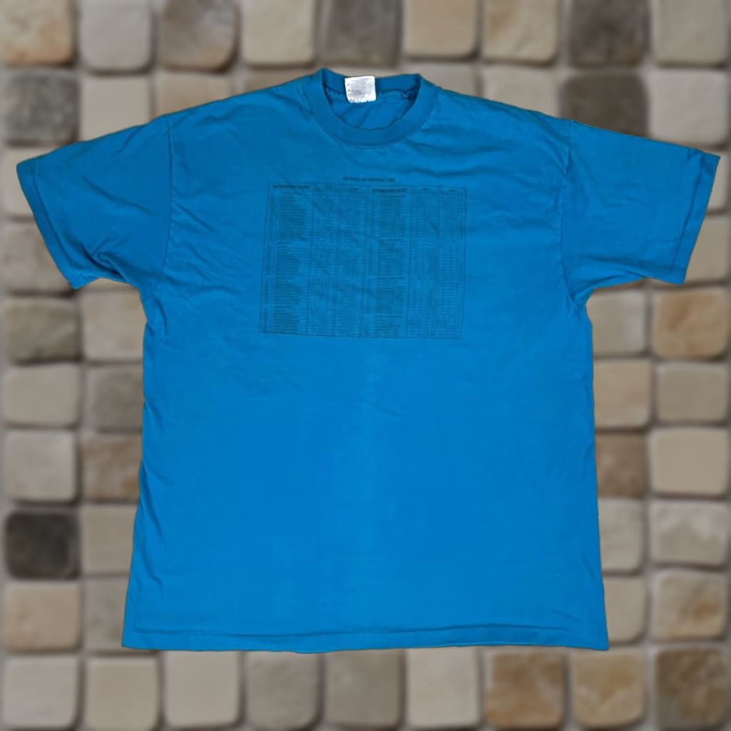 Hanes VINTAGE Hanes Beefy-T T-Shirt Men XL Degree Of Difficulties 90s Double-Sided Made in USA Blue Cotton Short Sleeve Crew Neck 1990s Theme Mens Size US XL / EU 56 / 4 - 1 Thumbnail