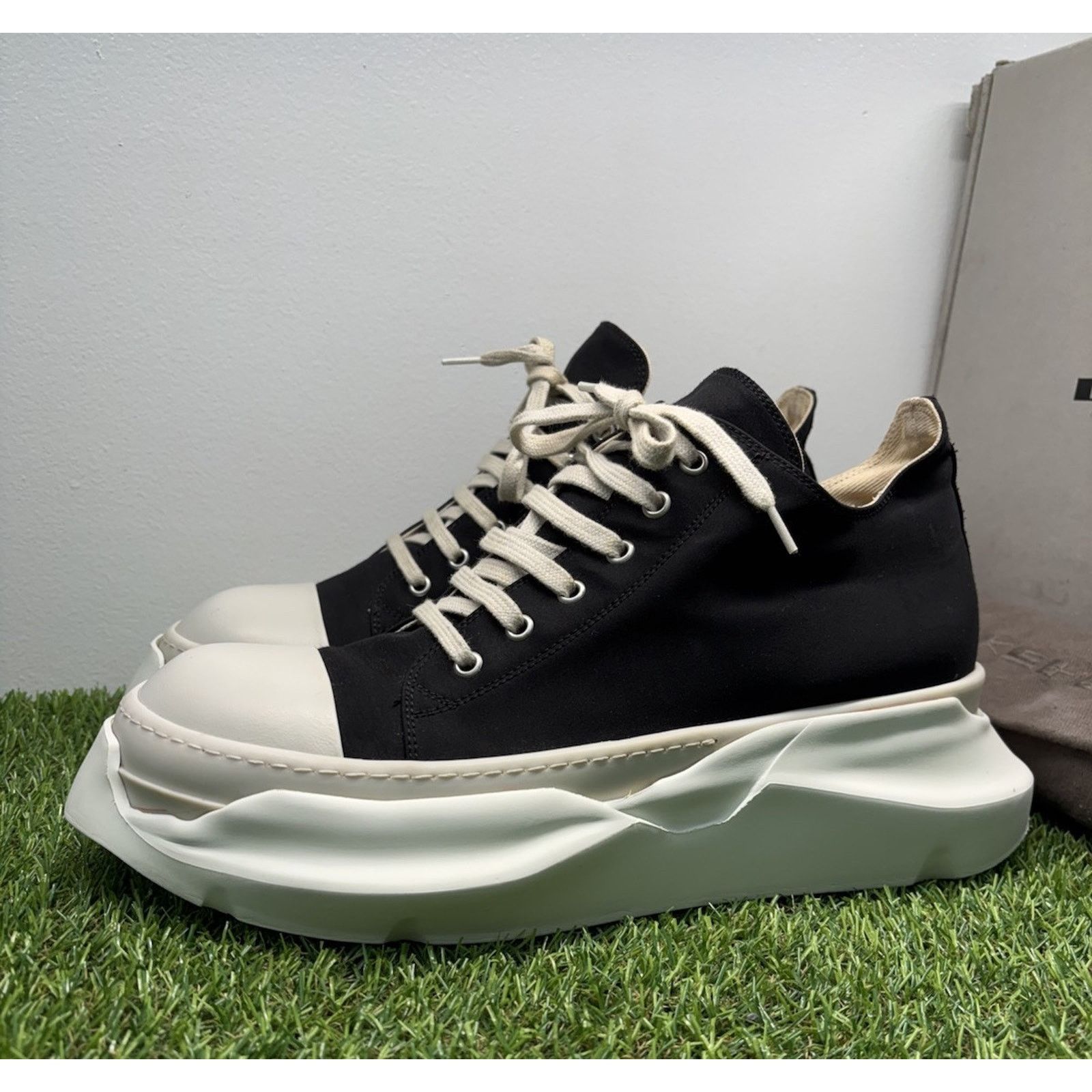 Rick Owens DRKSHDW Abstract Low Twill Sneaker Black | END. (CA)
