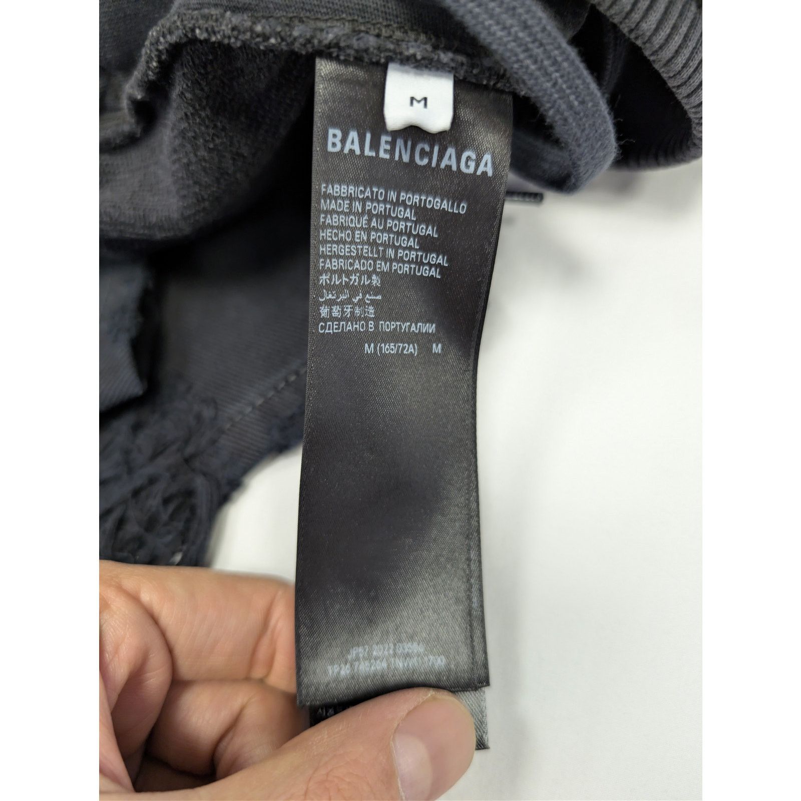 Balenciaga o1rshd1 Soft Black Left Hand Denim Patched Sweatpants Black Size US 32 / EU 48 - 16 Thumbnail