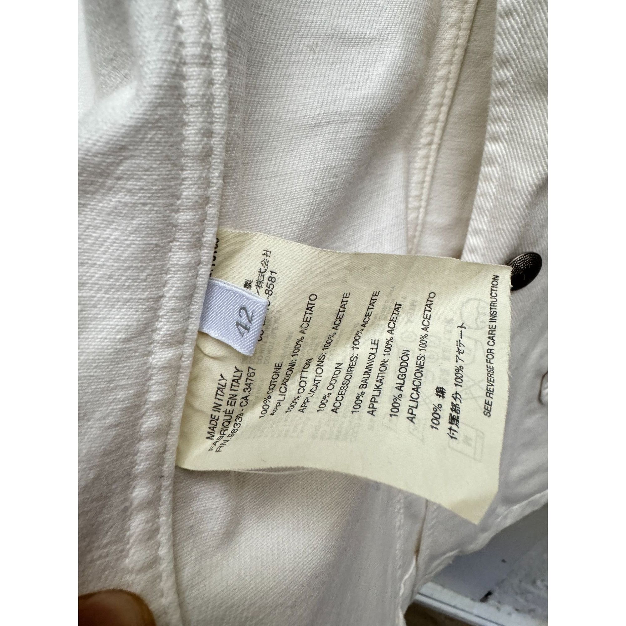 Miu Miu White Denim Blazer Jacket Size S / US 4 / IT 40 - 5 Thumbnail