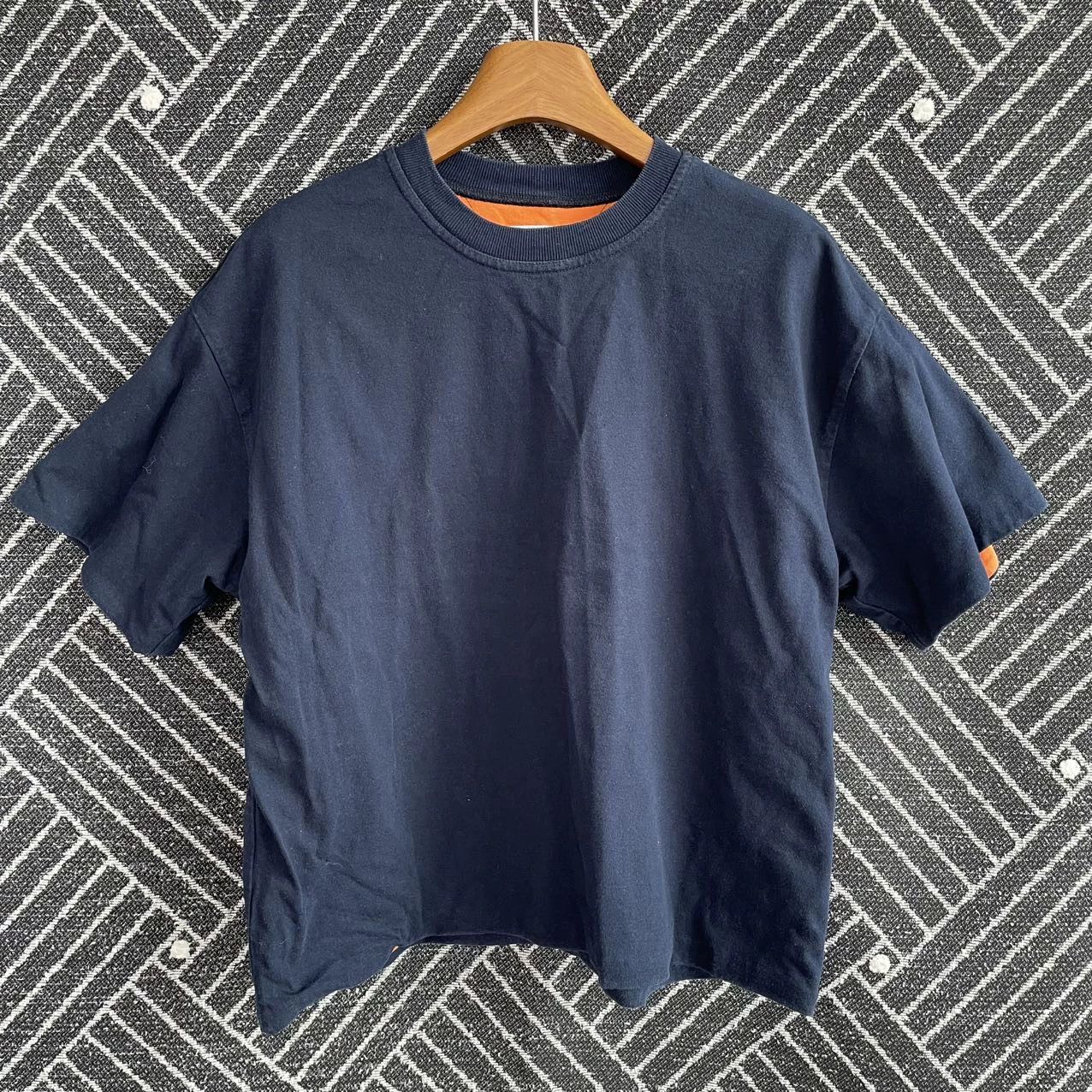Bottega Veneta Bottega Veneta Navy Blue T-shirt L Orange Lining 95New Size US L / EU 52-54 / 3 - 1 Thumbnail