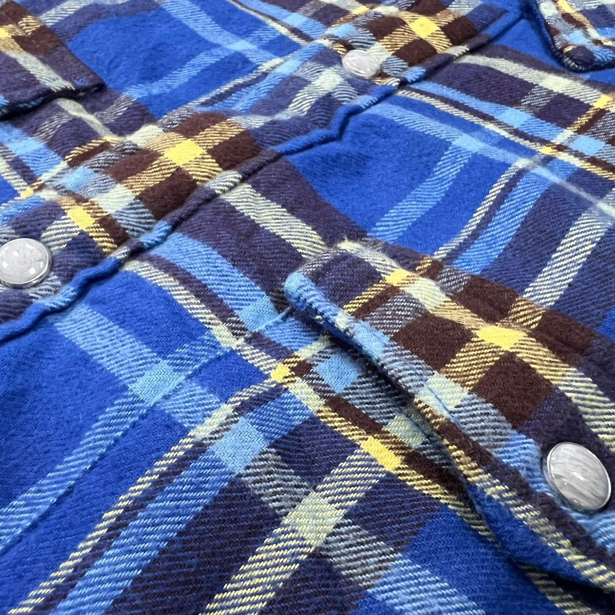 Flannel × Japanese Brand × Uniqlo VINTAGE UNIQLO WESTERN DESIGN DOUBLE CHEST POCKET FLANNEL Size US XL / EU 56 / 4 - 21 Thumbnail