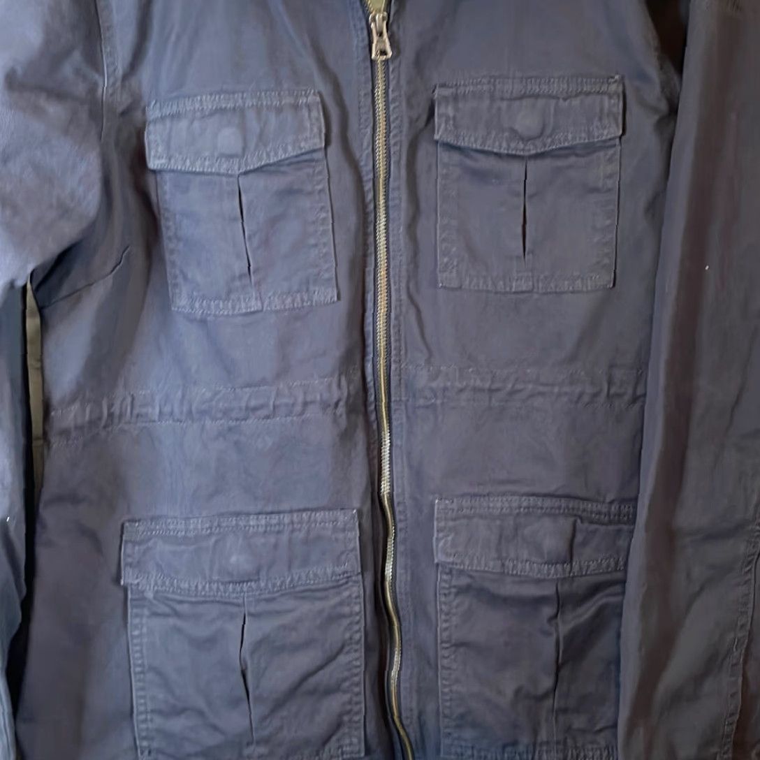 Vintage Columbia Men Blue Work Jacket Coat M 4 Front Pockets Blue Military Jacket Mens Size US M / EU 48-50 / 2 - 2 Thumbnail