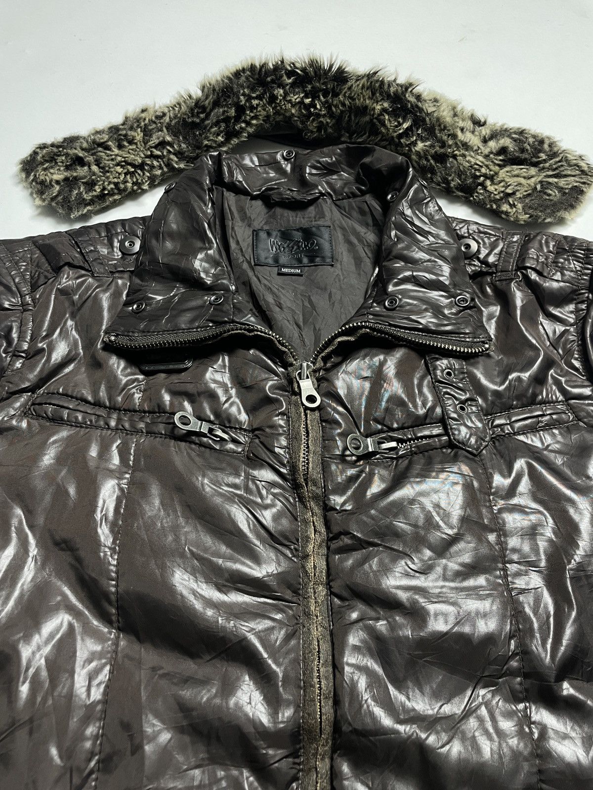 14th Addiction 2000’s Mossimo - Bikers Trim Fur Puffer Jacket Size US M / EU 48-50 / 2 - 14 Thumbnail