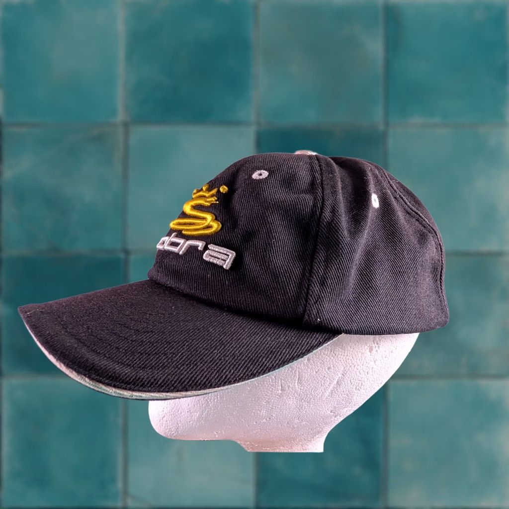 Logo 7 Cobra Golf Hat Black Embroidered Logo Adjustable Strapback Cap Mens Twill Cotton" Size ONE SIZE - 1 Thumbnail