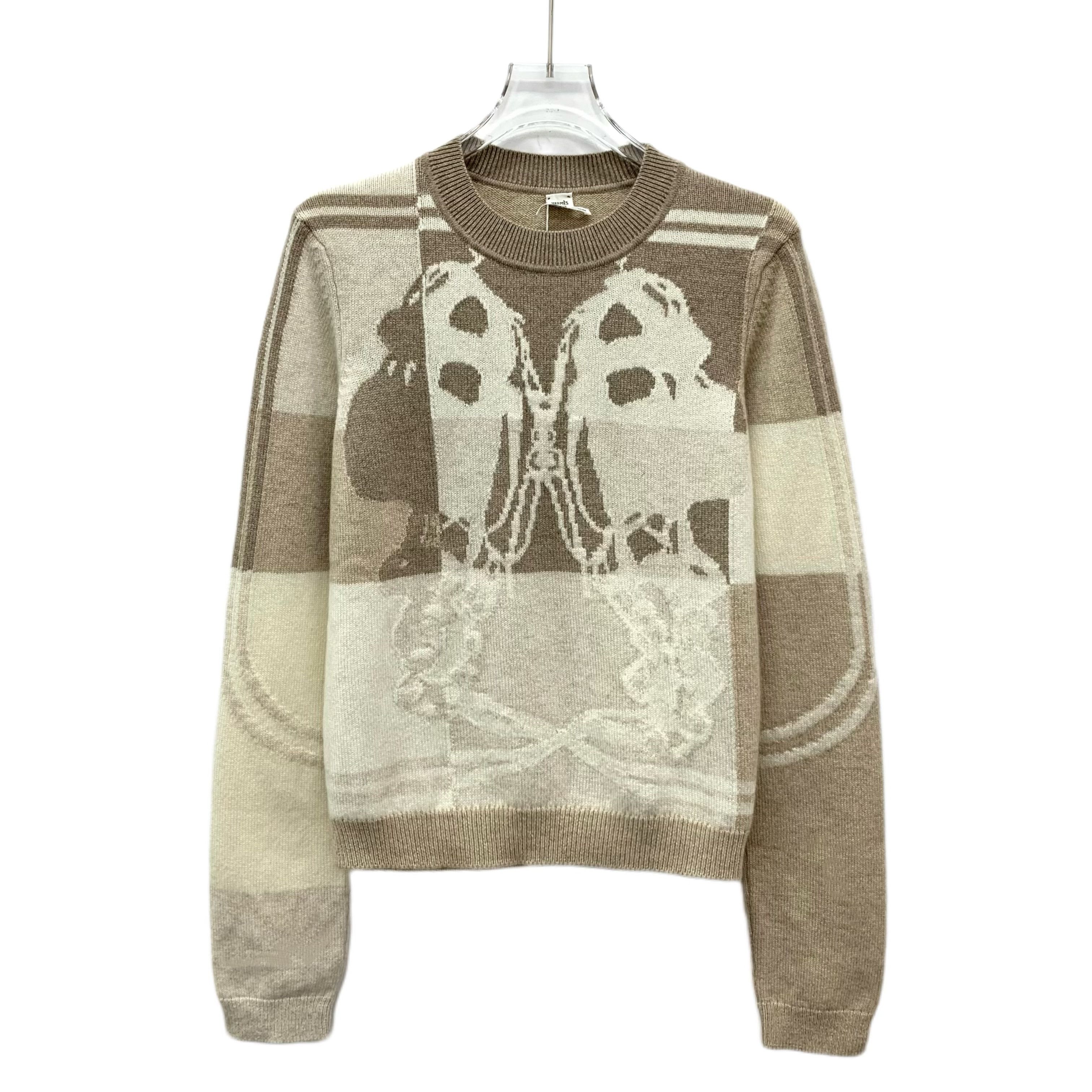 Hermes Hermès Colorblock Jacquard Cashmere Sweater (40) Size US XXS / EU 40 - 1 Thumbnail
