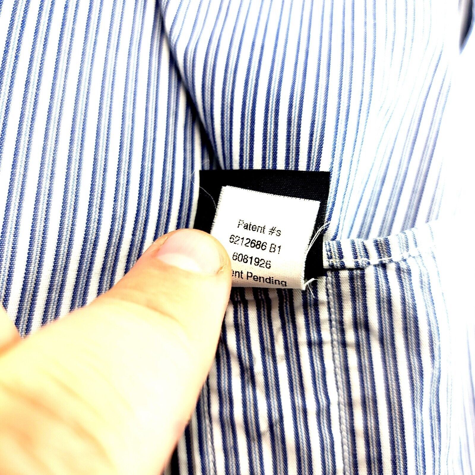 Tommy Hilfiger Tommy Hilfiger Blue Striped Collared Dress Shirt Cotton 17 3 Size US XL / EU 56 / 4 - 10 Thumbnail