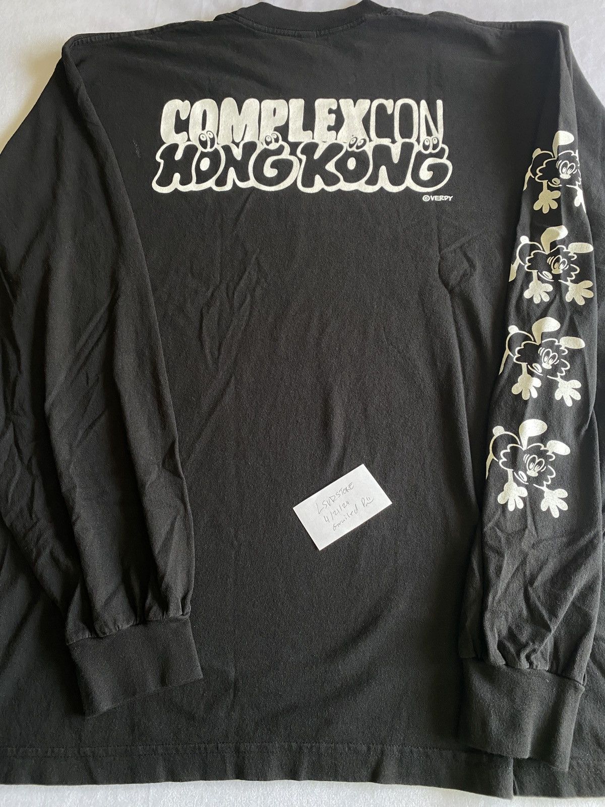 Complex Complexcon Hong Kong 2024 Verdy Long Sleeve Logo Tee Black L Size US L / EU 52-54 / 3 - 3 Thumbnail
