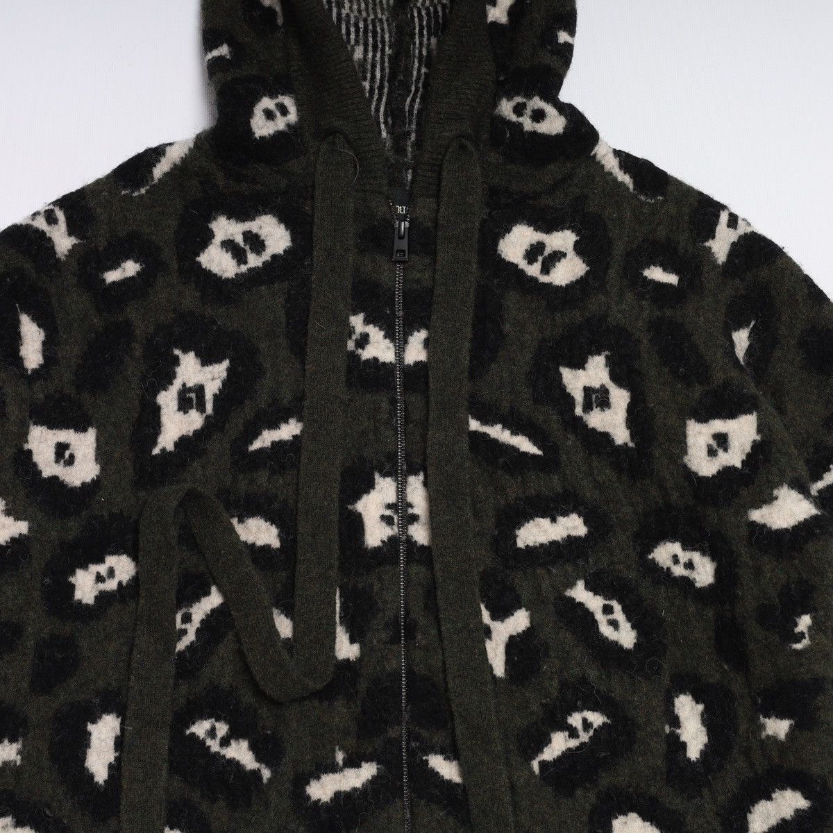 Zadig & Voltaire Zadig Voltaire Lennox Wool Zip Sweater Camo Green Leopard Size M / US 6-8 / IT 42-44 - 4 Thumbnail