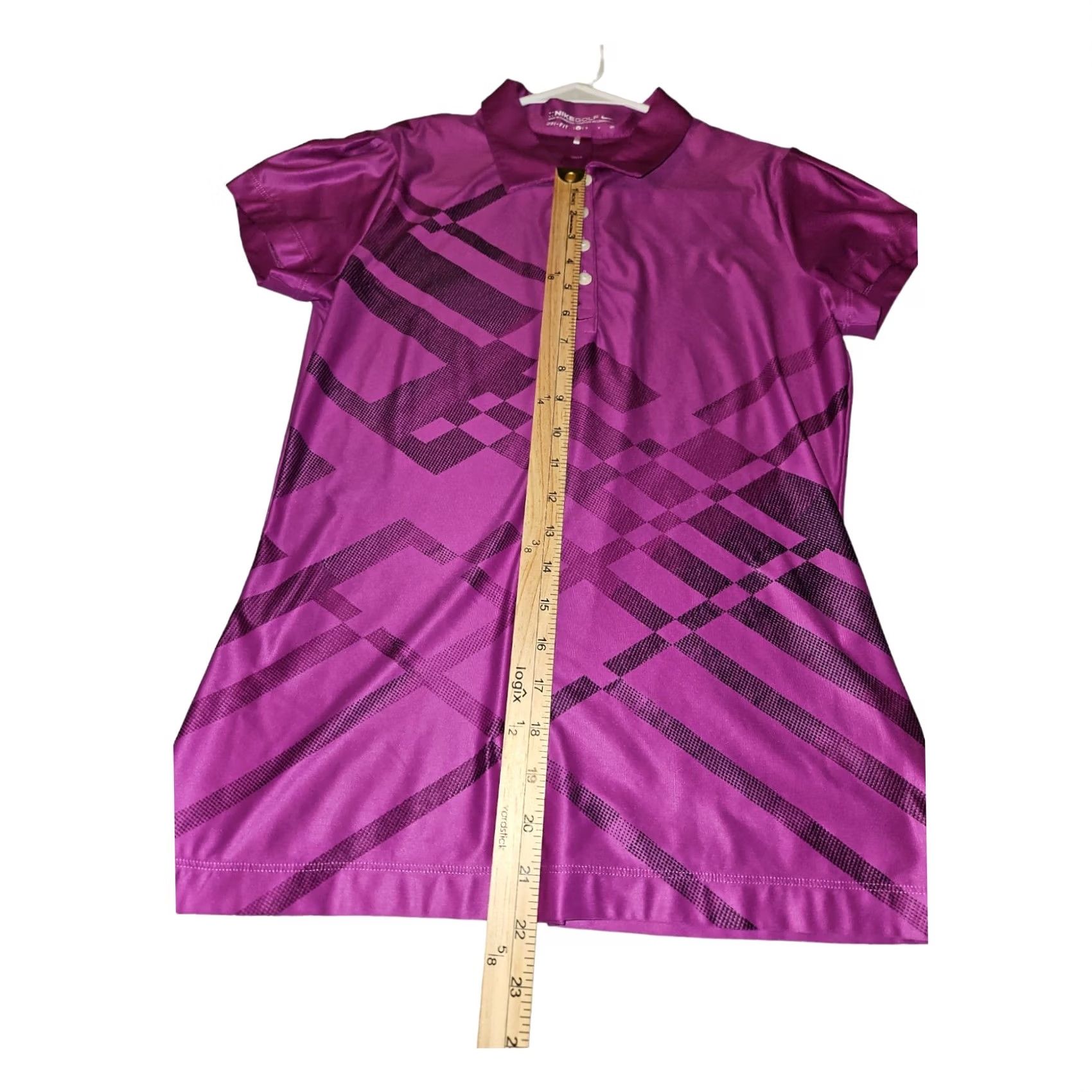 Nike Nike Dri-Fit Polo Golf Women's Small Purple Short Sleeve Shirt Size 28" / US 6 / IT 42 - 4 Thumbnail