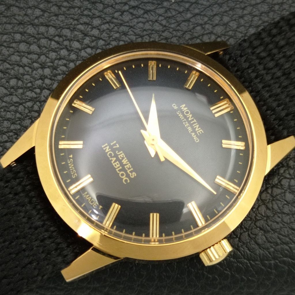 Other VINTAGE MONTINE HAND-WINDING SWISS MENS WATCH a444169 Size 38 - 6 Thumbnail