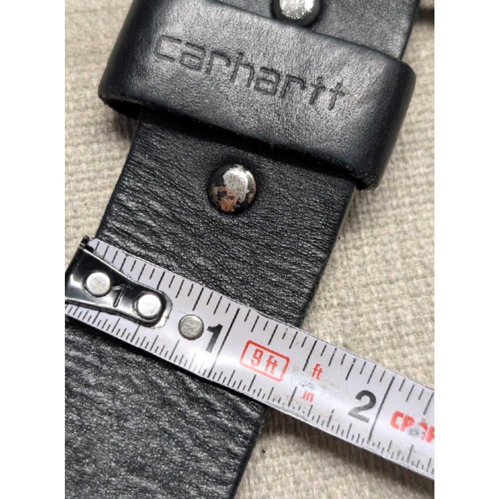 Carhartt VINTAGE Carhartt Belt Western 1-3/8" Full Grain Leather 38 Mens Buckle Brown Size 38 - 6 Thumbnail