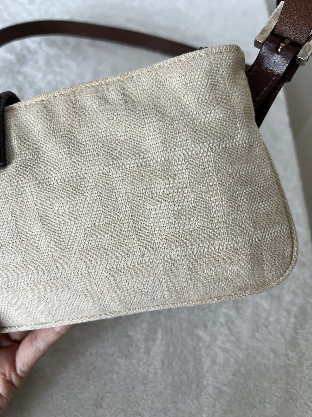 Fendi Fendi Mamma Baguette Ivory Zucca Canvas Size ONE SIZE - 5 Thumbnail
