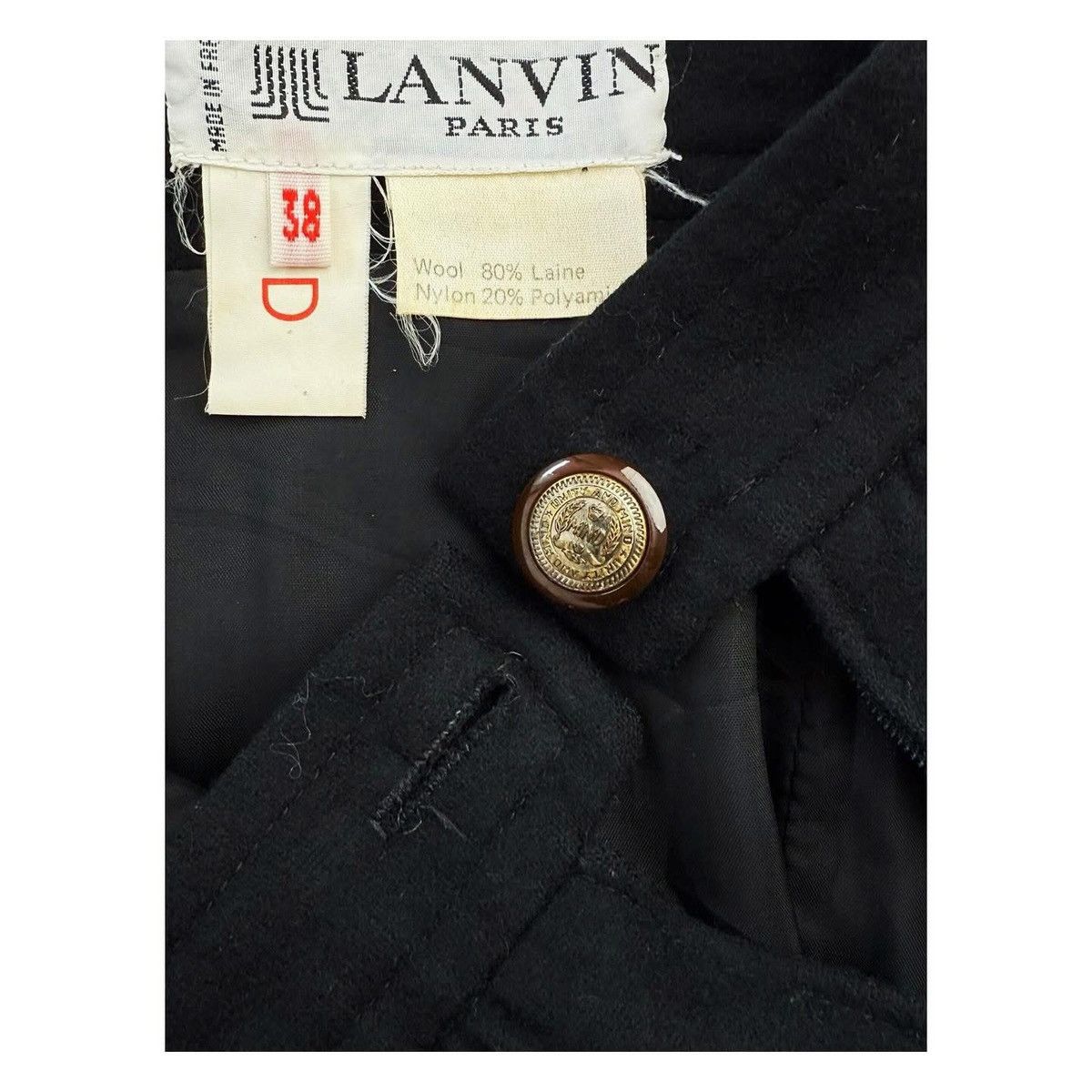 Lanvin × Vintage Vintage Lanvin 70’s Wool Skirt Size 25" / US 0 / IT 36 - 4 Thumbnail