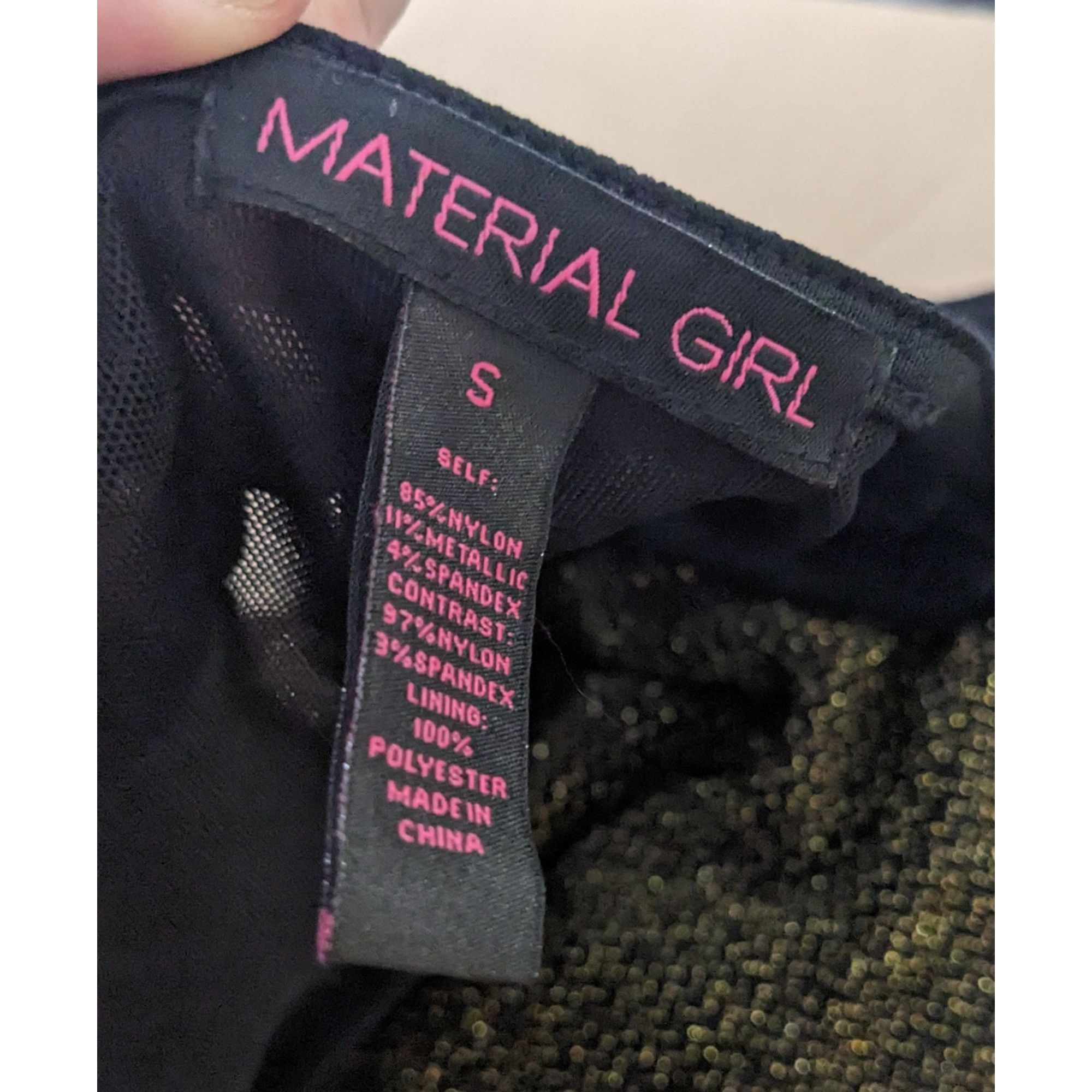 Other Material Girl Gothic Glam 80s Style Black And Gold Mesh Top Size S / US 4 / IT 40 - 5 Thumbnail