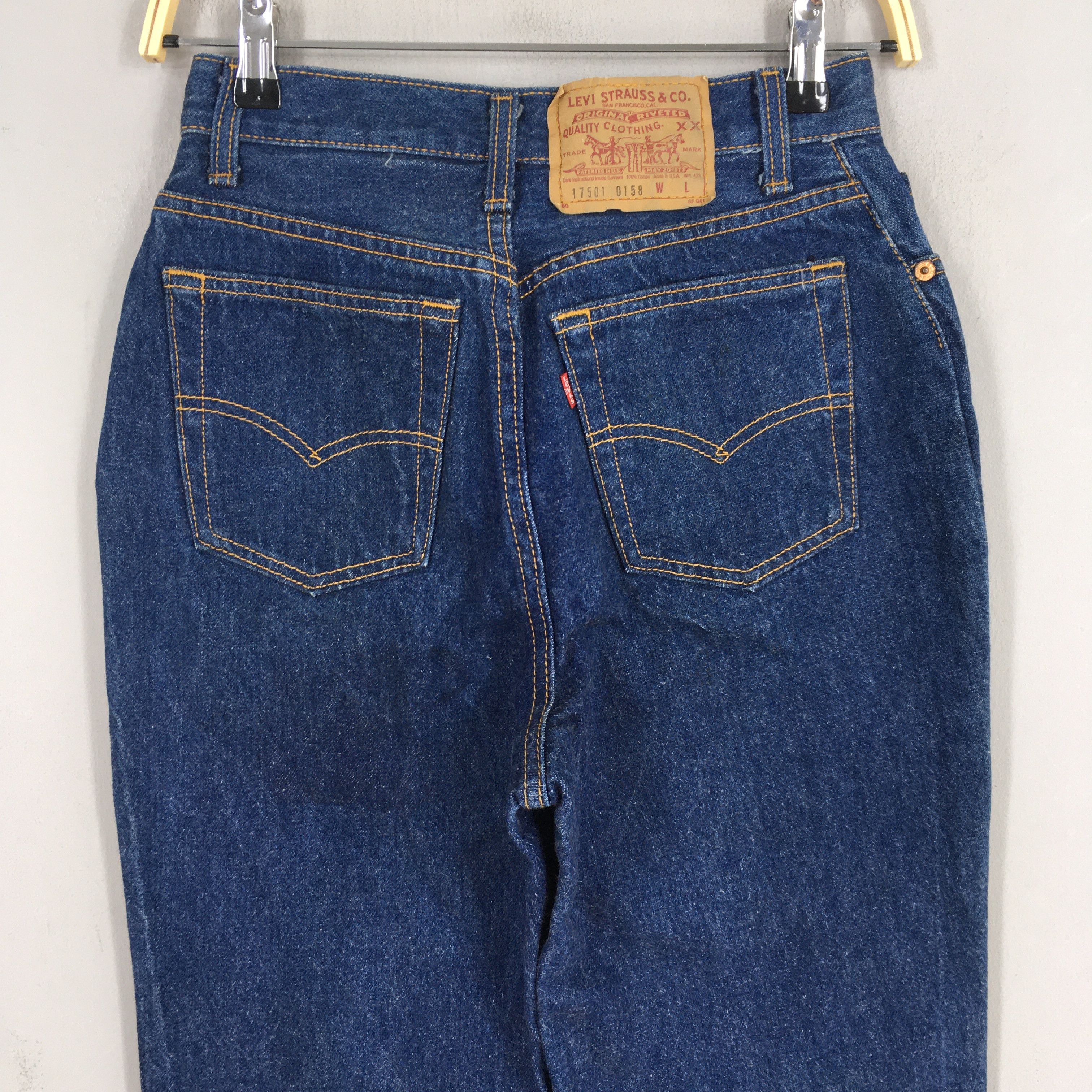 Levi's Size 23x31 Vintage 90s Levi's 501 Faded Blue Jeans S334 Size 23" - 11 Thumbnail