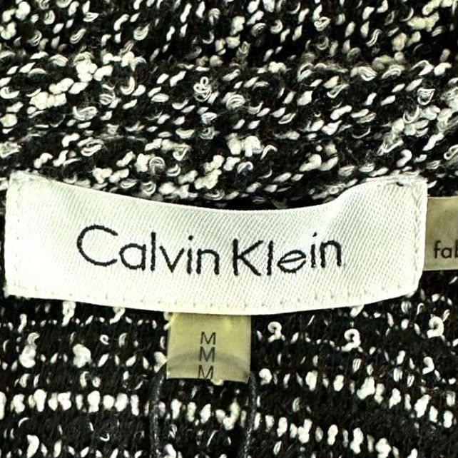 Calvin Klein Calvin Klein Sweater Womens Medium Black White Faux Under Half Zip Knit Pullover V-Neck Raglan Sleeve Zipper 1/4 Zip New Size M / US 6-8 / IT 42-44 - 5 Thumbnail