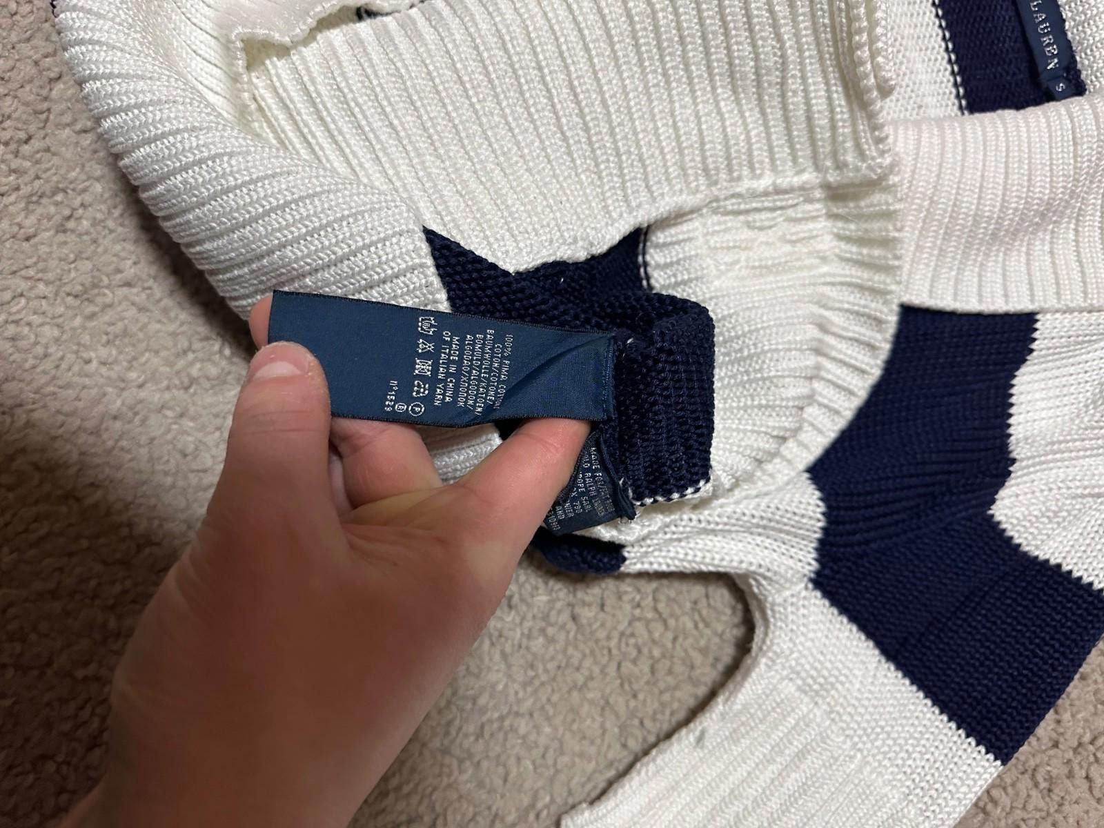 Lauren Ralph Lauren Ralph Lauren Stripped Mock Neck Knit Sweater Vintage Sz S Size S / US 4 / IT 40 - 6 Thumbnail