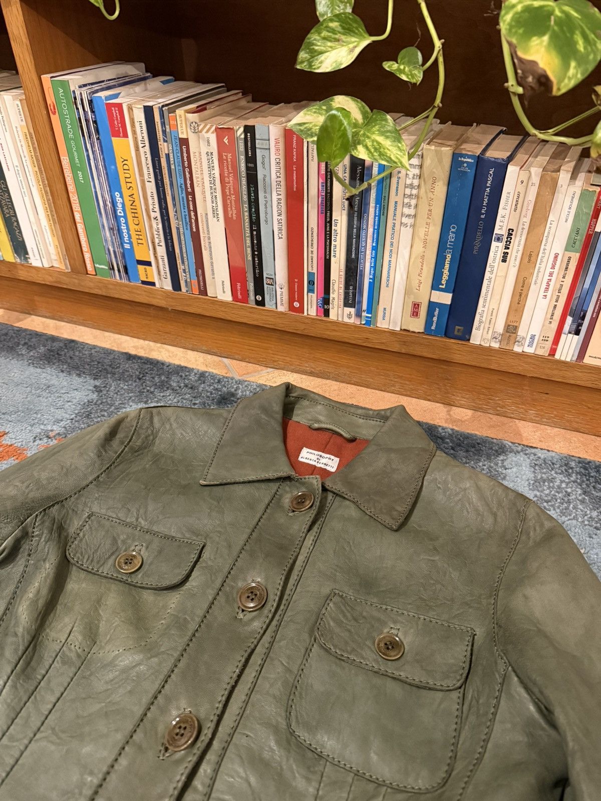 Alberta Ferretti Philosophy DI ALBERTA FERRETTI Vintage Leaher Jacket Archive Size M / US 6-8 / IT 42-44 - 2 Thumbnail