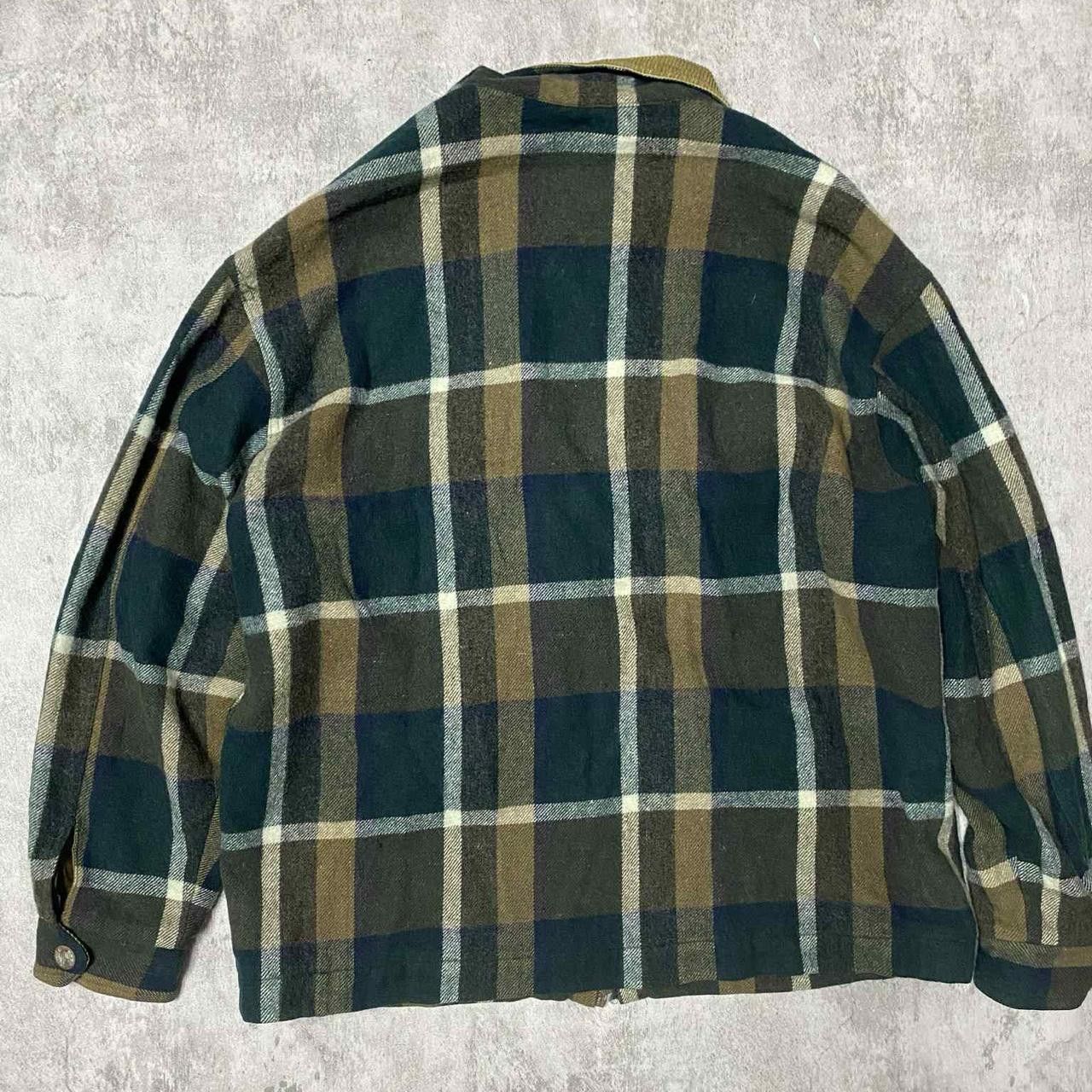 Other Green and brown plaid zip-up jacket with a retro Size US L / EU 52-54 / 3 - 4 Thumbnail