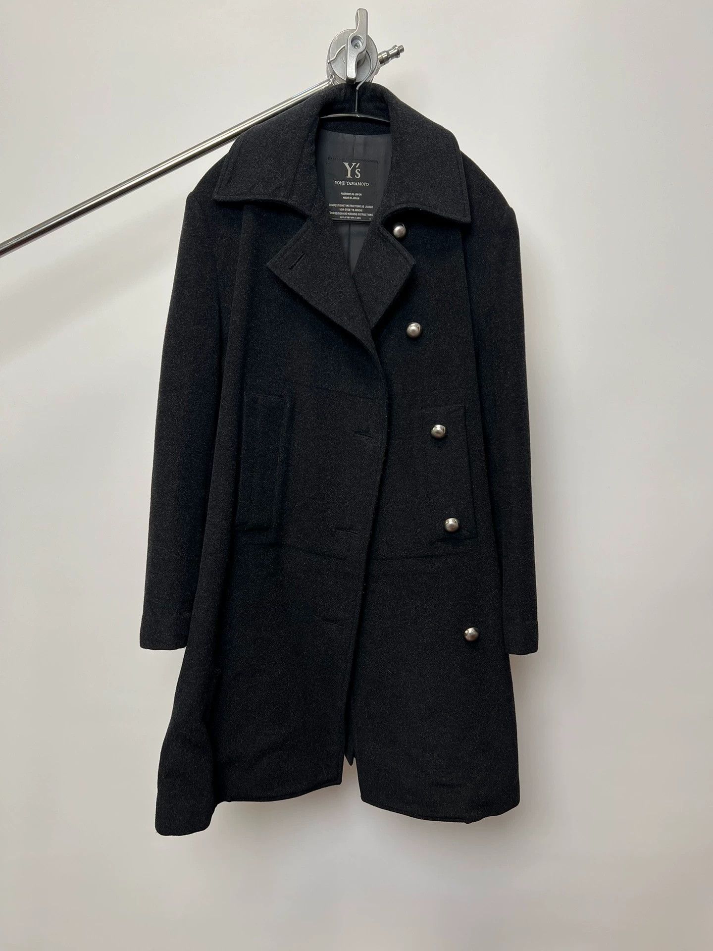 Yohji Yamamoto Yohji Yamamoto YS Wool Blend Button-Down Coat Size L / US 10 / IT 46 - 3 Thumbnail
