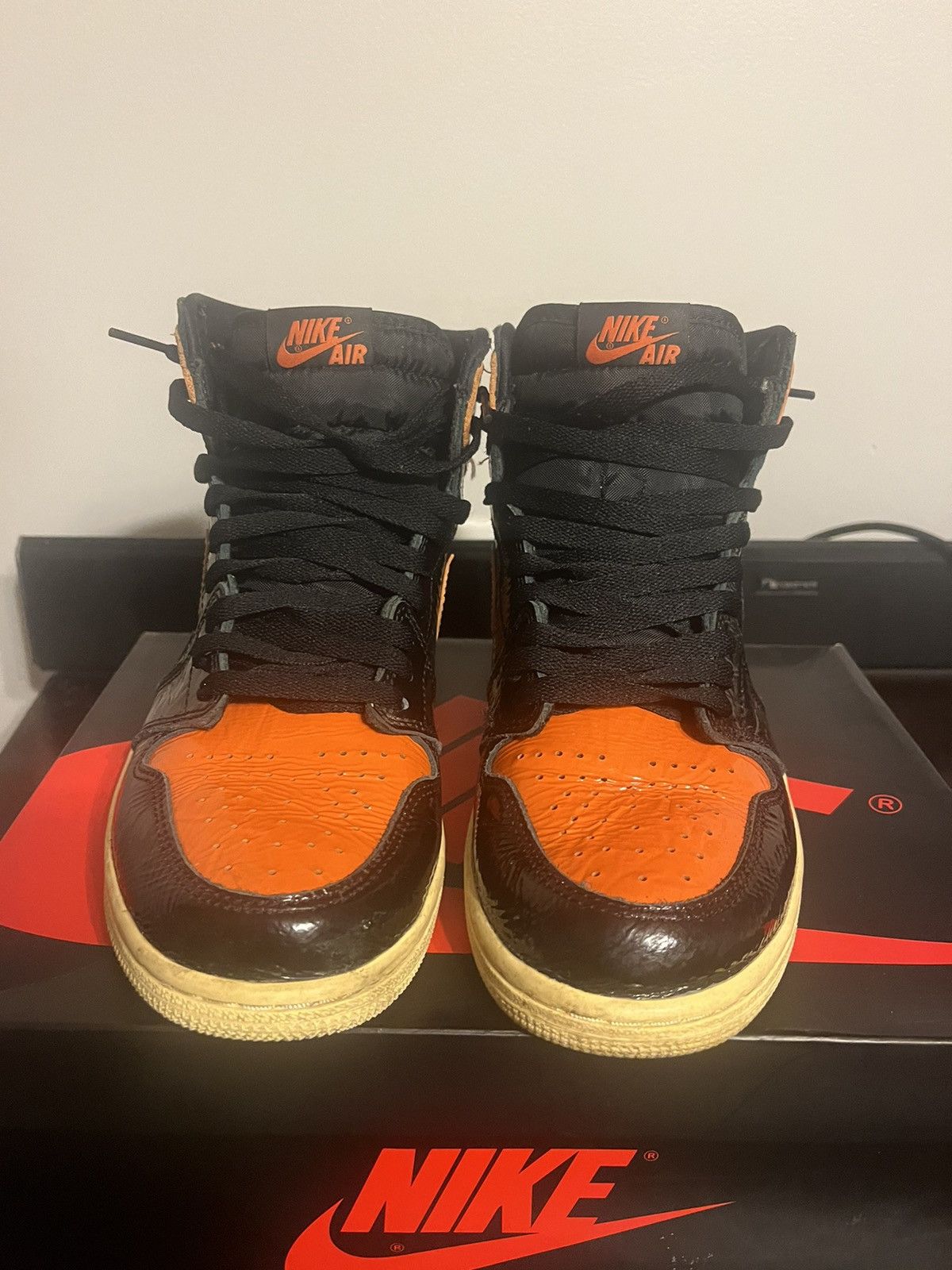 image of Jordan Nike Jordan 1 Shattered Backboard 3.0 Shoes in Orange, Men's (Size 8)