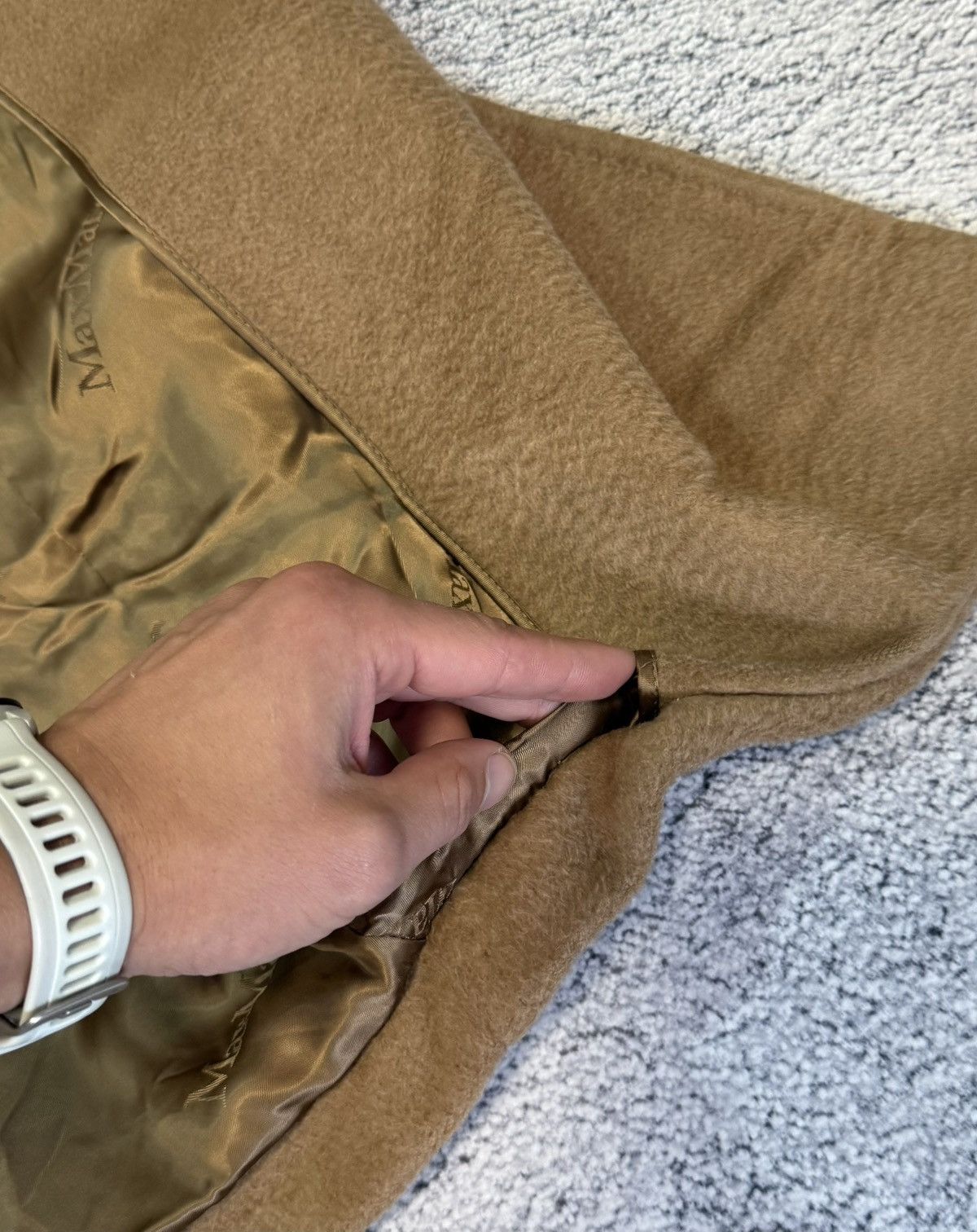 Max Mara MaxMara Women Coat S Beige Wool Cashmere Belted Long Jacket Size S / US 4 / IT 40 - 14 Thumbnail