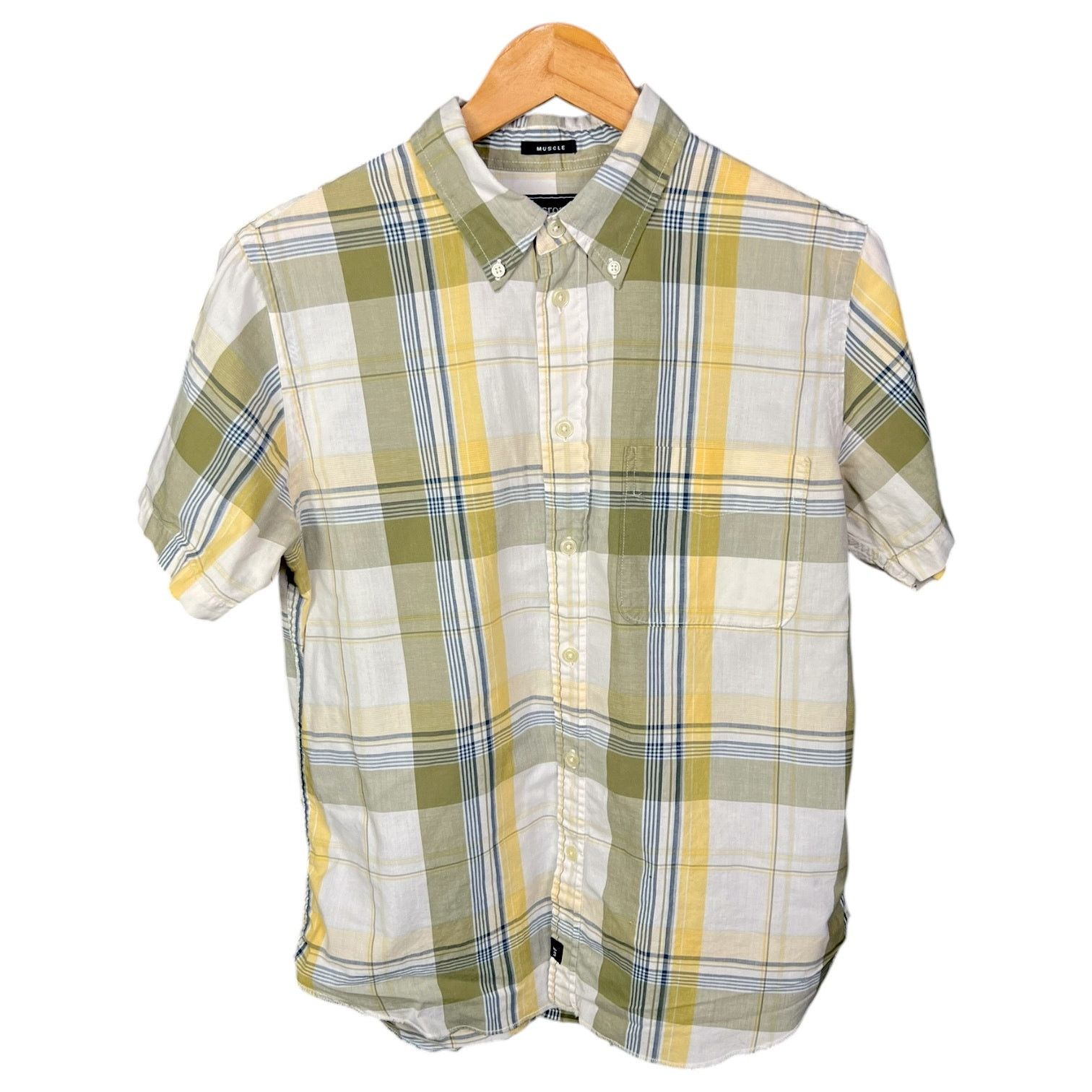 Abercrombie & Fitch 90s/Y2K Men's Abercrombie & Fitch Muscle Fit Plaid Button Up Size US M / EU 48-50 / 2 - 1 Thumbnail