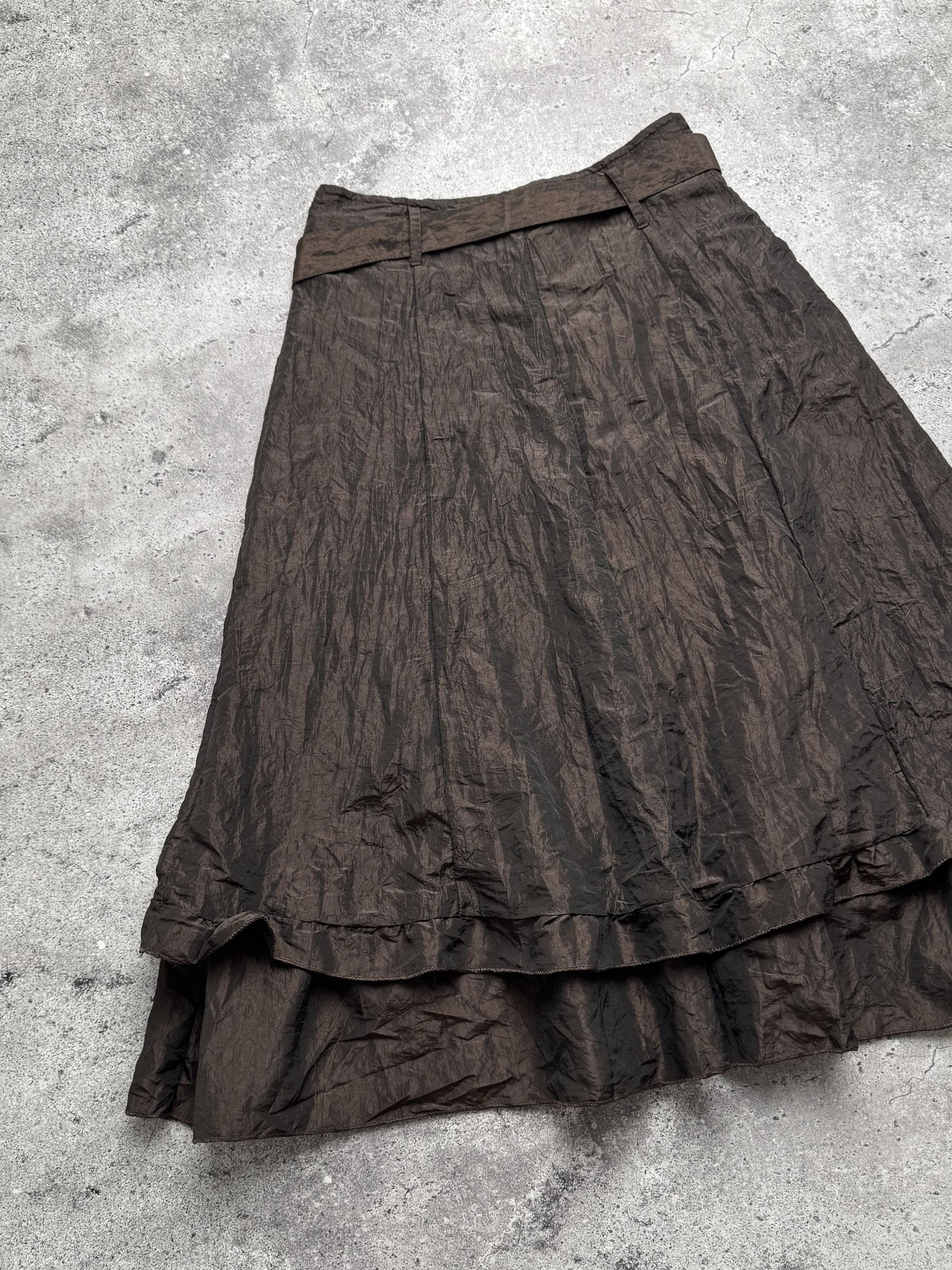 Japanese Brand Vintage Flare Skirt With Belt C669(V583)(E8) Size 27" / US 4 / IT 40 - 7 Thumbnail