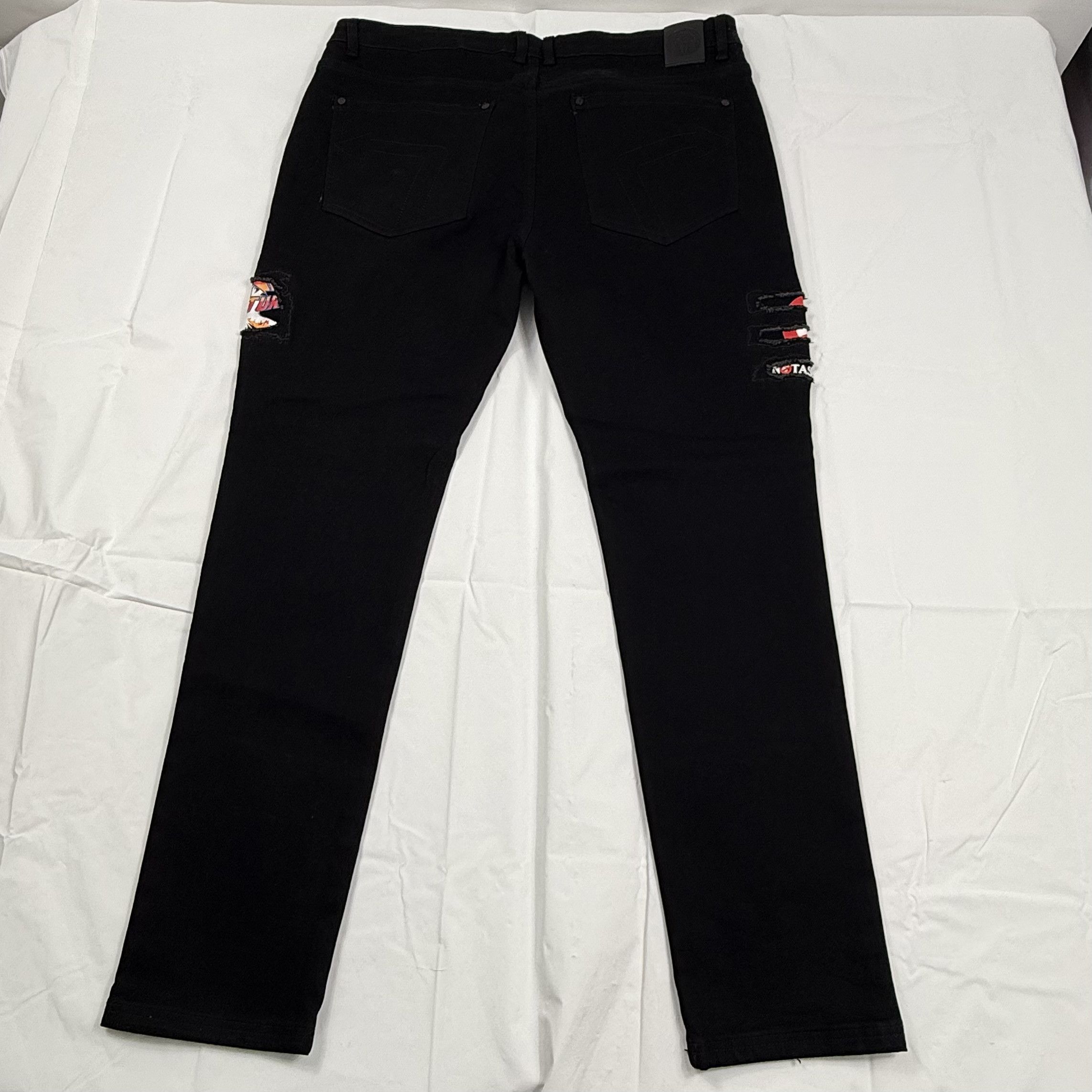 Born Fly Born Fly Mens Black Denim Jeans 38x31 Embroidered Fly New Size US 38 / EU 54 - 5 Thumbnail