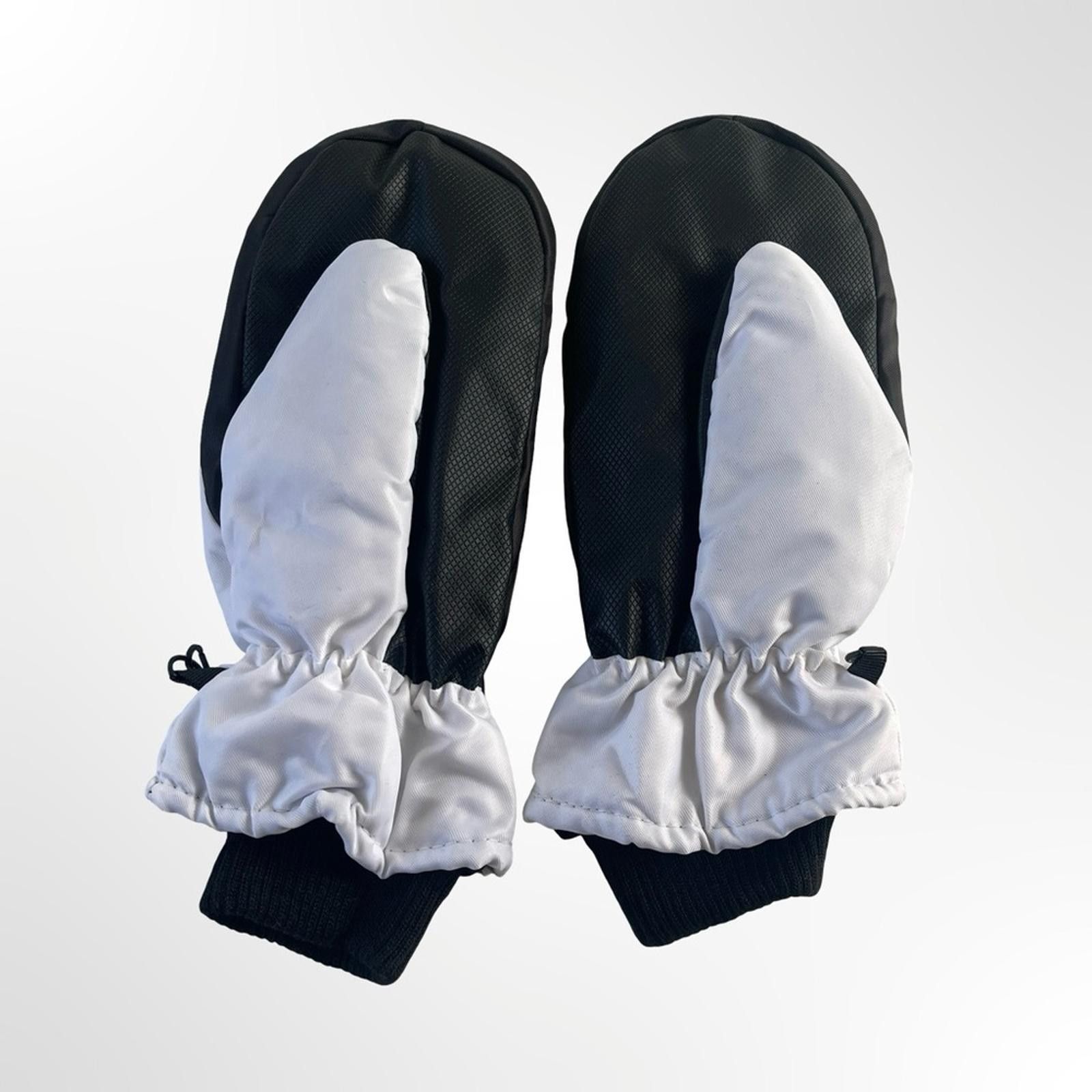 SKINGRAFT Skiing Black and White Mittens size M-L Size ONE SIZE - 2 Thumbnail
