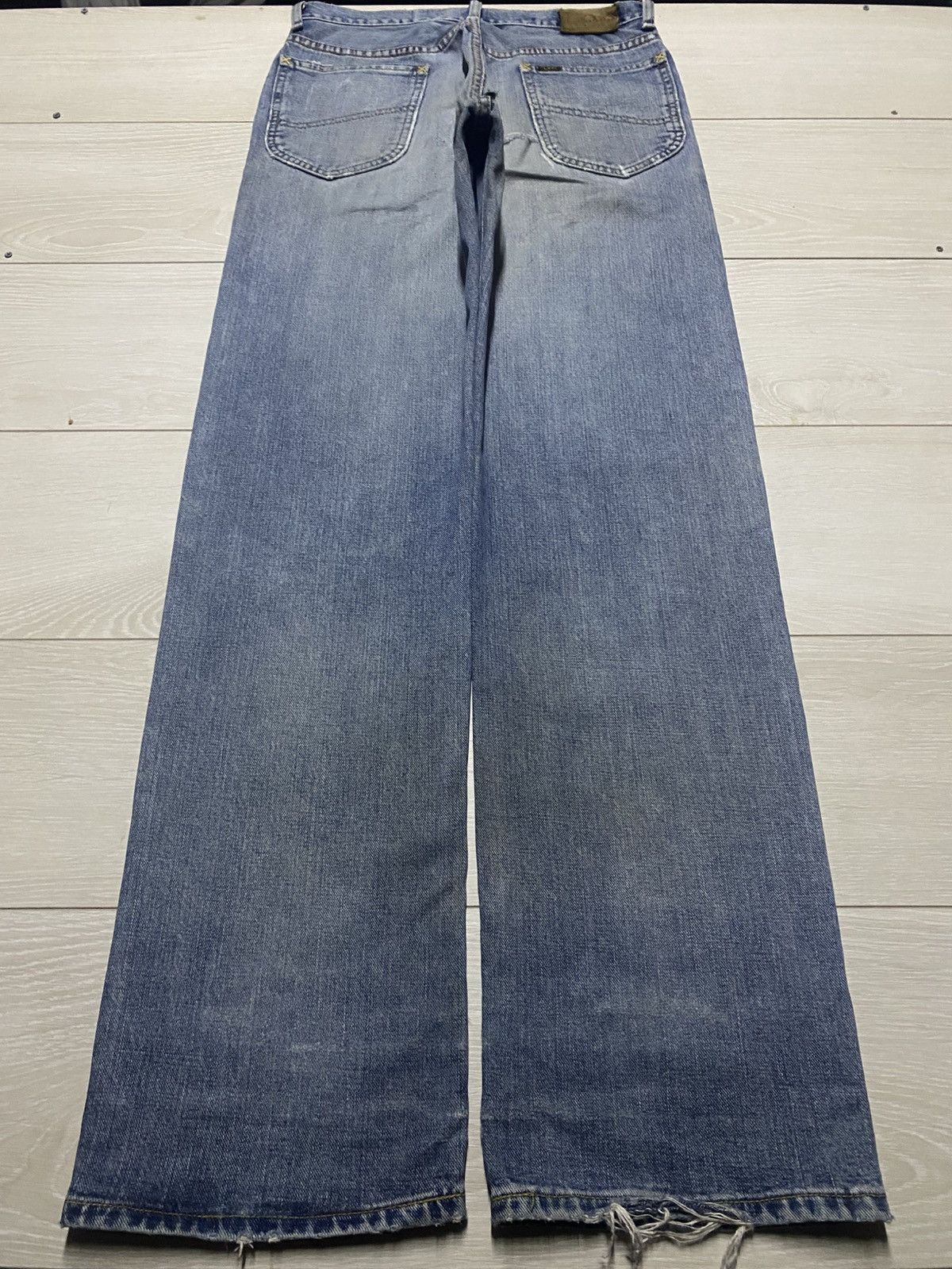 Vintage Vintage Lee Riders Half Selvedge Grunge Repair Baggy Jeans Size US 30 / EU 46 - 2 Thumbnail