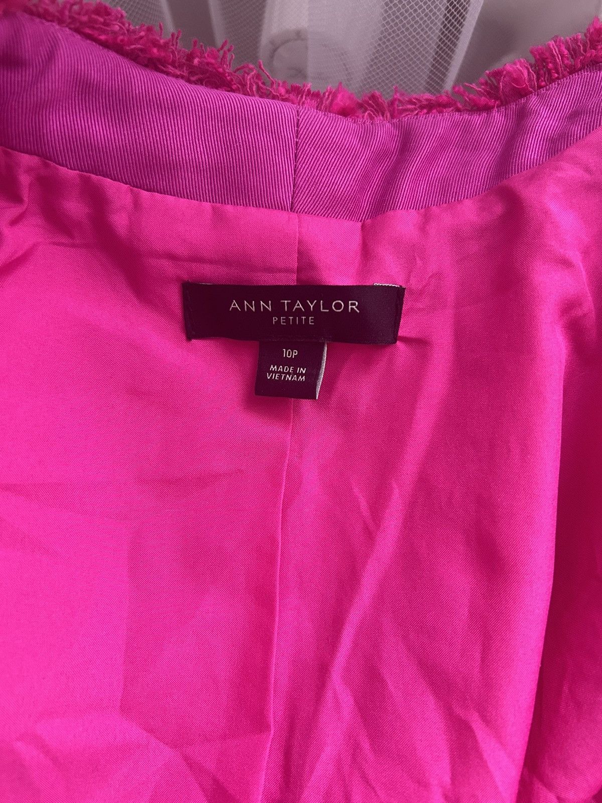 Ann Taylor pink blazer ann taylor tweed Size M / US 6-8 / IT 42-44 - 3 Thumbnail