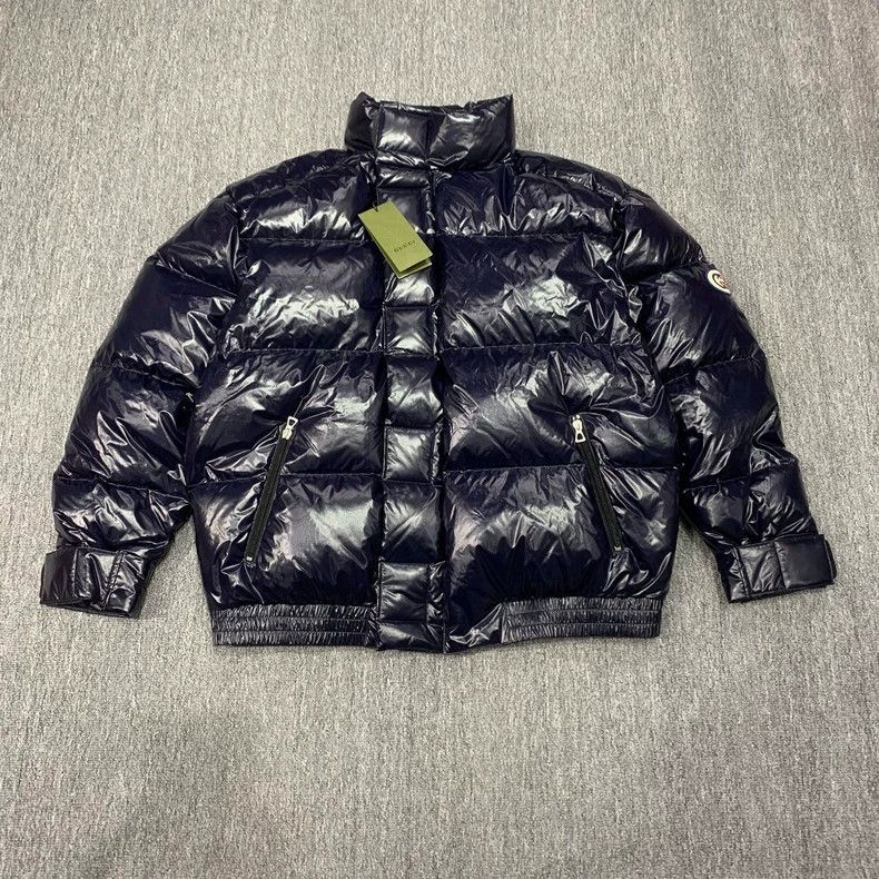 Gucci Gucci Dark blue glossy double G-sleeved down jacket 2501-Ne Size US L / EU 52-54 / 3 - 1 Thumbnail