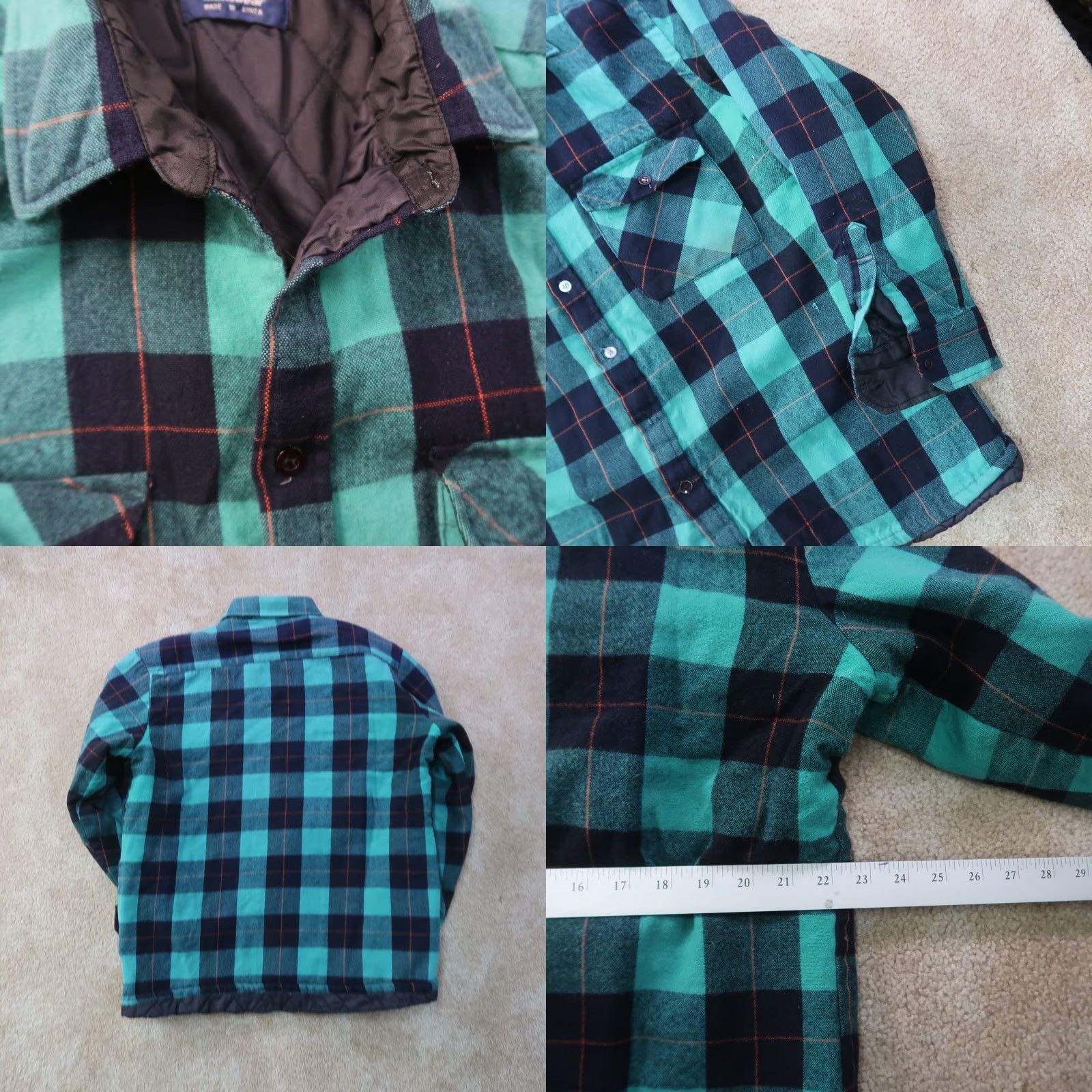 Vintage VINTAGE Thornhill Quilt Lined Flannel Shirt Jacket Men's XL Plaid shacket Size US L / EU 52-54 / 3 - 8 Thumbnail