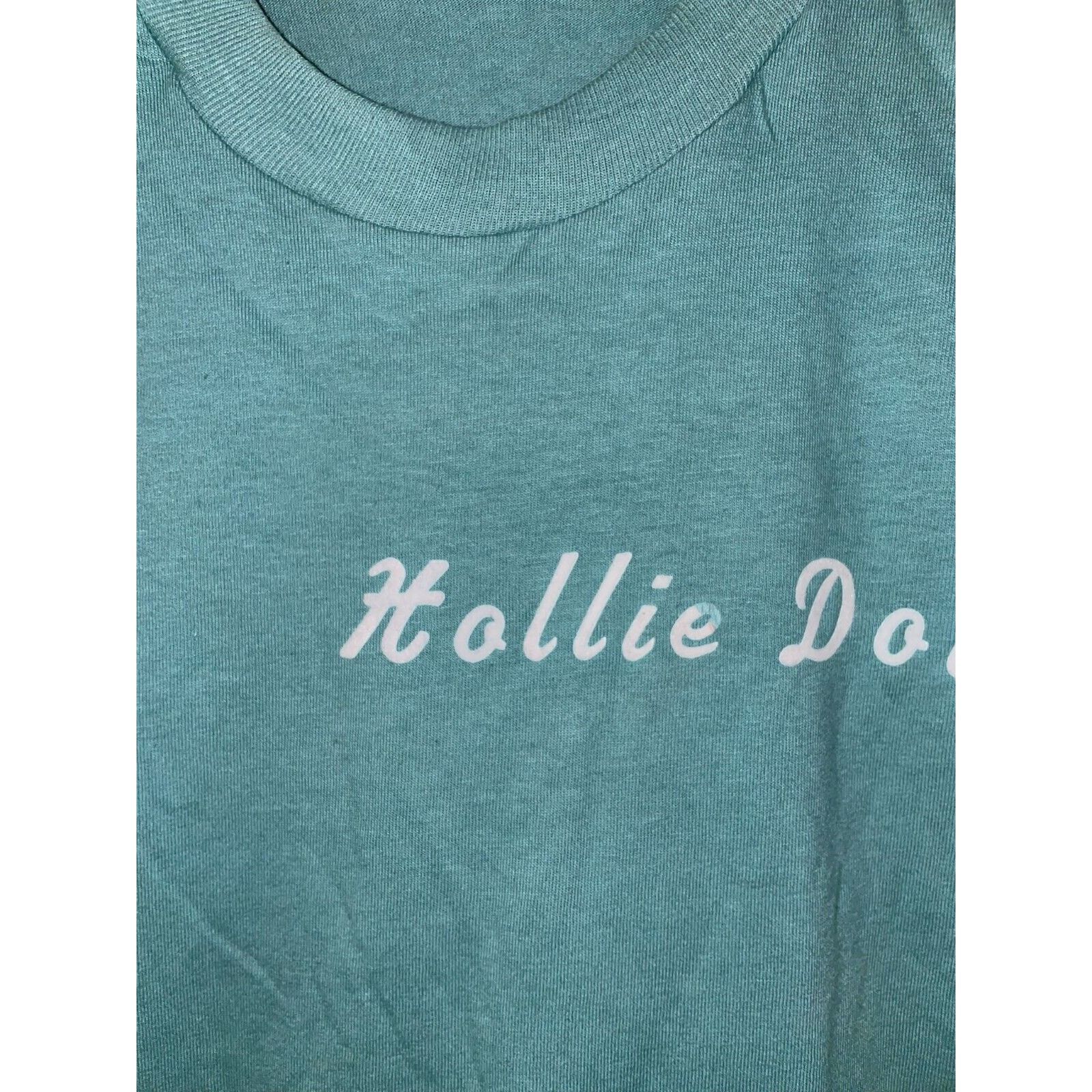 Jerzees Vintage Hollie Shirt Dollie Green Script Text Tee VTG 90s S Size US S / EU 44-46 / 1 - 3 Thumbnail