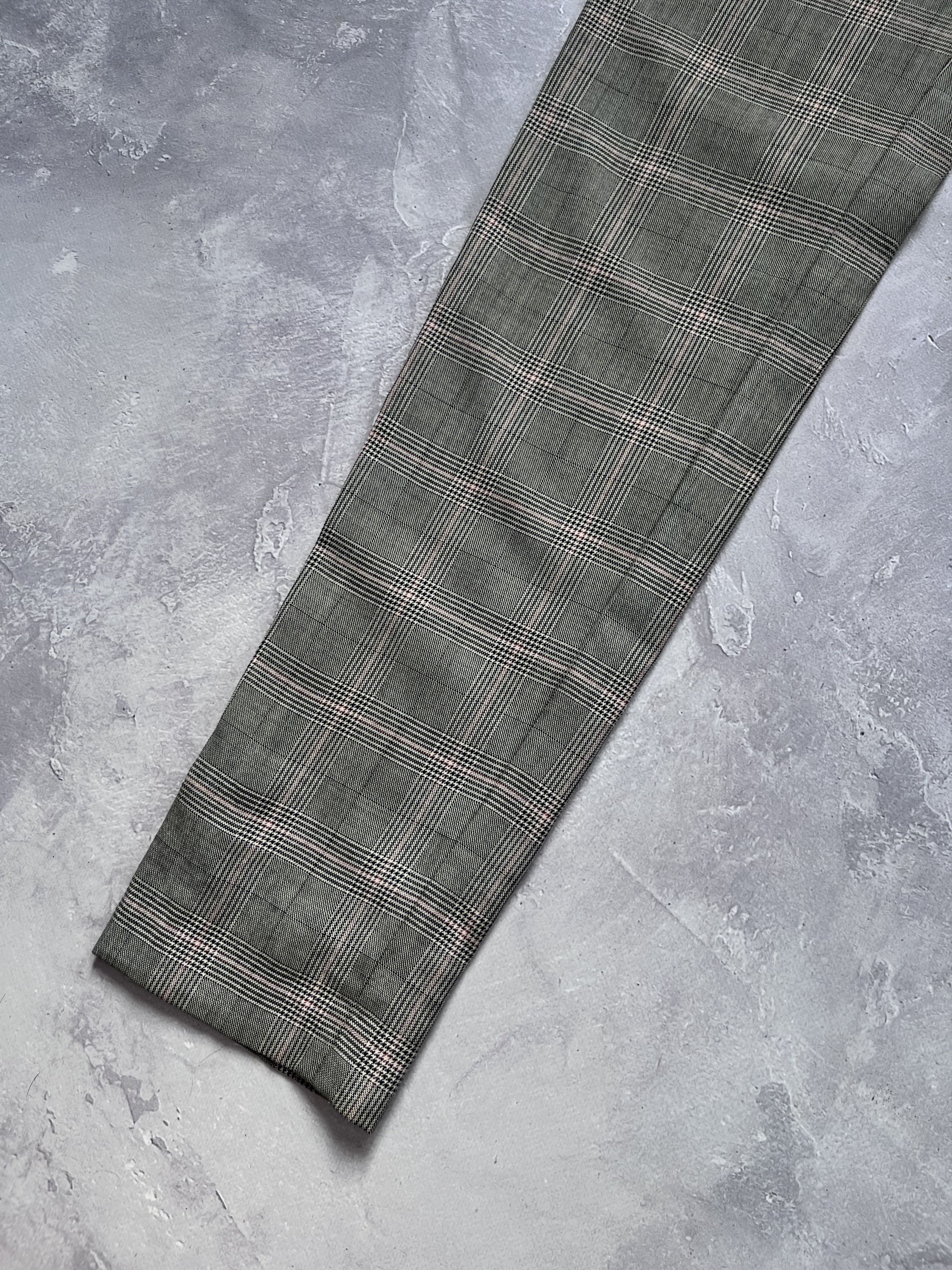 Gucci Gucci Tom Ford Era Silk/Wool Gray Check Trousers Pants Size 28" / US 6 / IT 42 - 2 Thumbnail