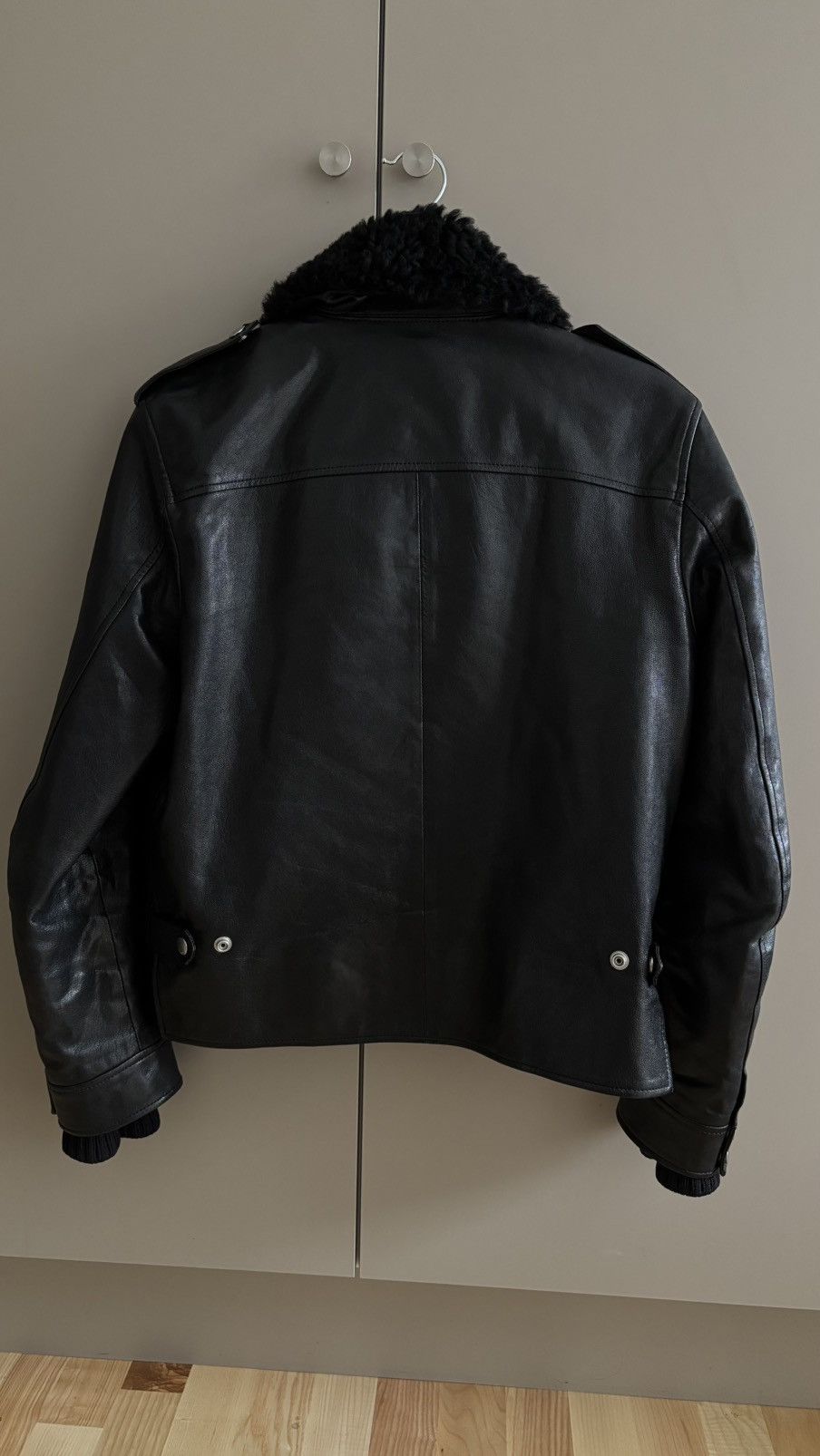 Hedi Slimane × Saint Laurent Paris Saint Laurent Aviator leather jacket w/ fur collar Size US M / EU 48-50 / 2 - 3 Thumbnail