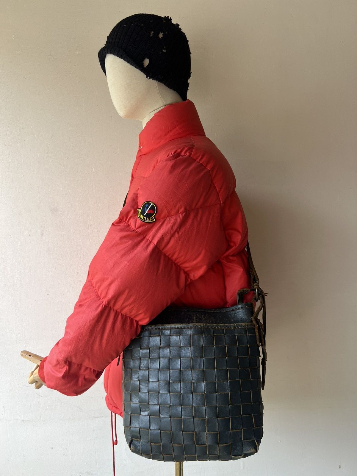 Leather Distressed Patina Intrecciato Leather Bag Zucchero Filato Size ONE SIZE - 3 Thumbnail